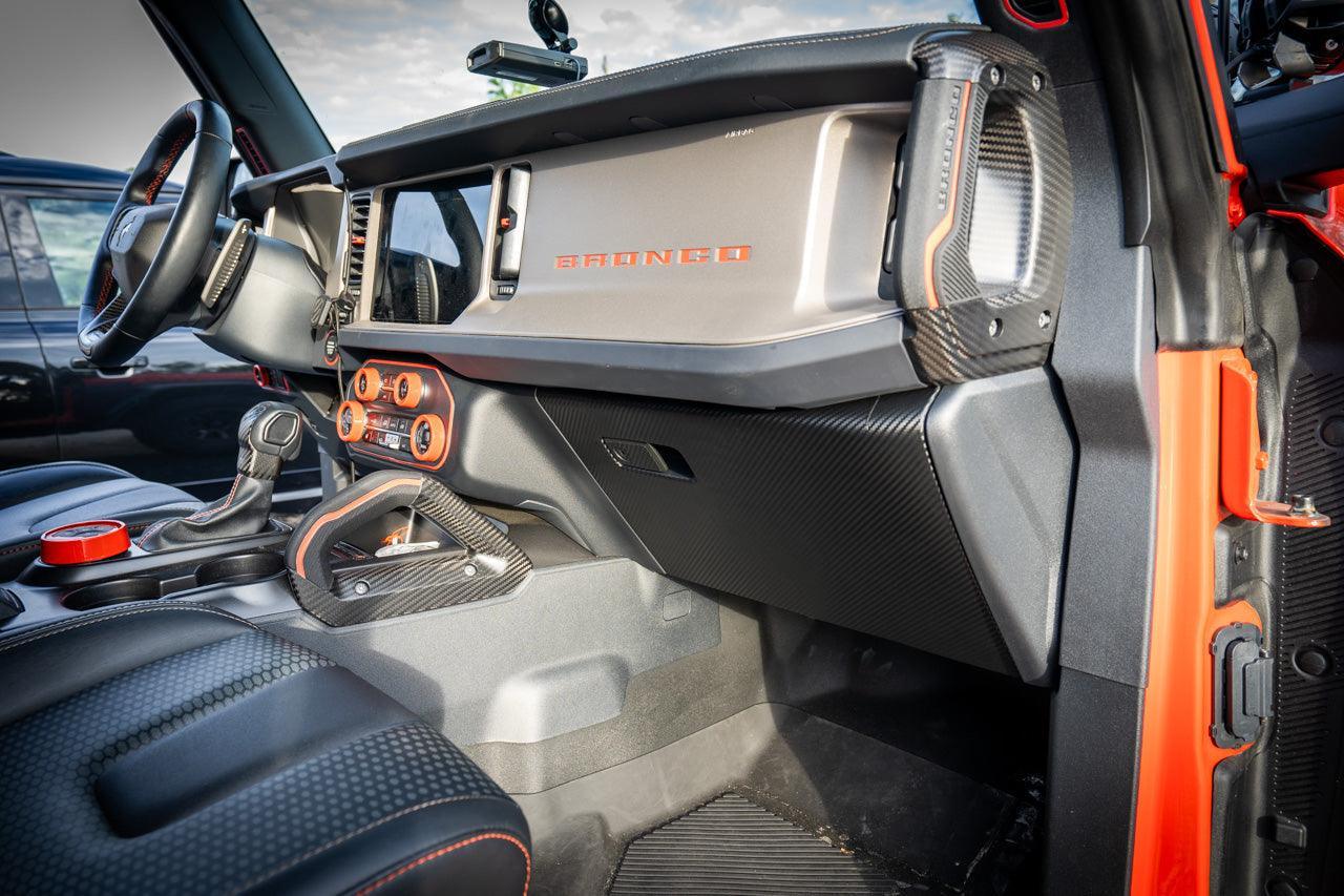 3D Carbon Glovebox Overlay Kit - 2021+ Bronco