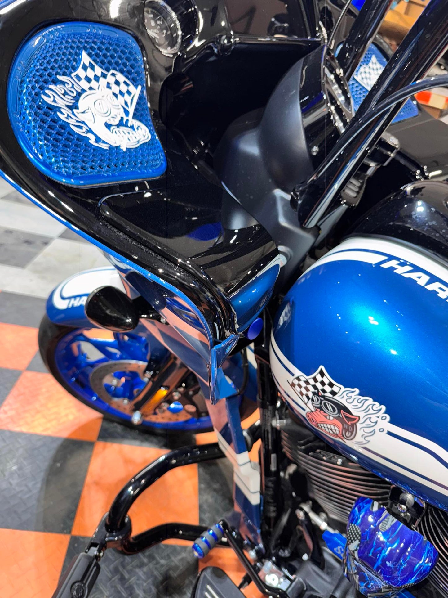 98-2024 Road Glide 3D Fast Johnny speakers grill covers set
