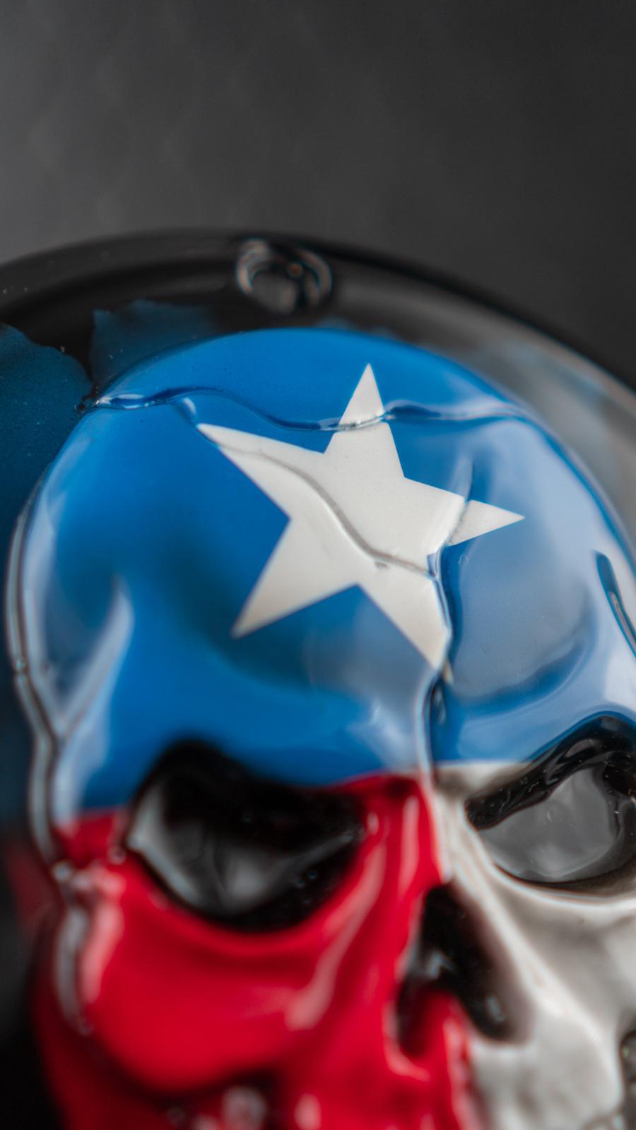 Texas flag gloss black background Harley Derby Cover