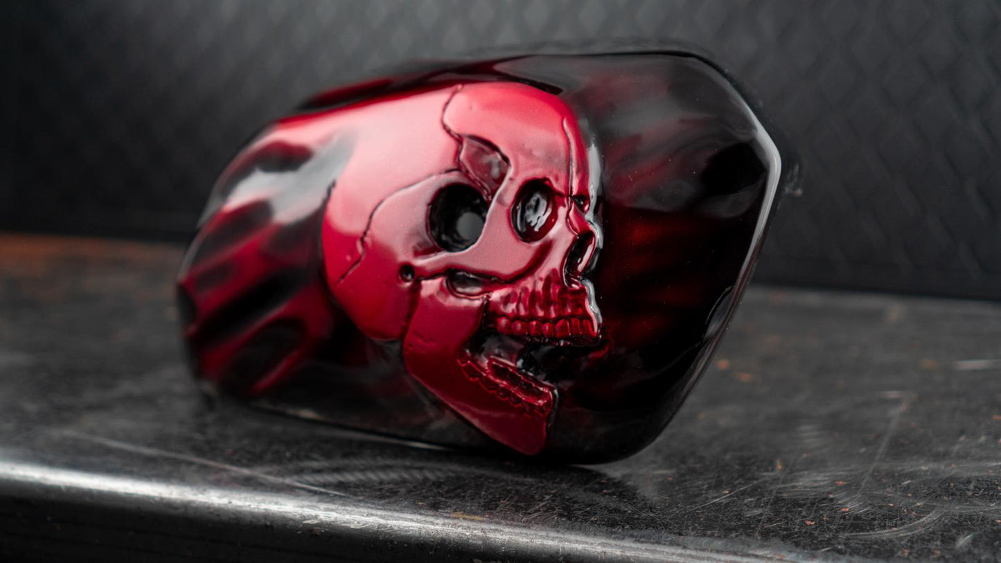 Harley Screaming skull pushing though air cleaner