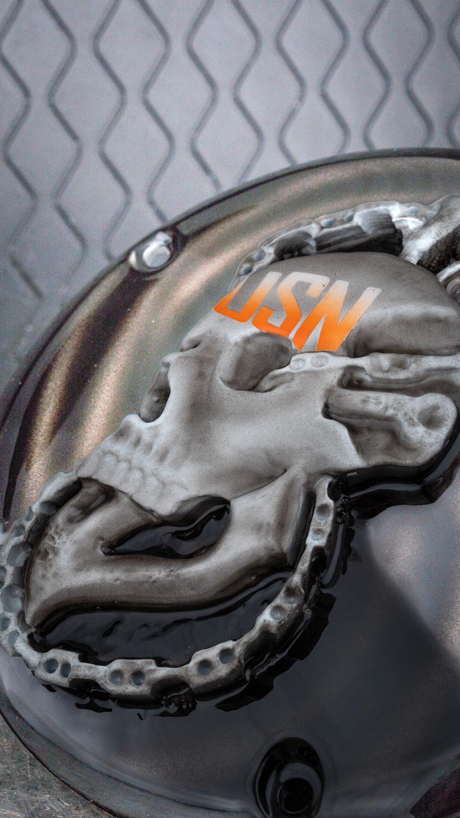 3D US NAVY skull and anchor derby Cover