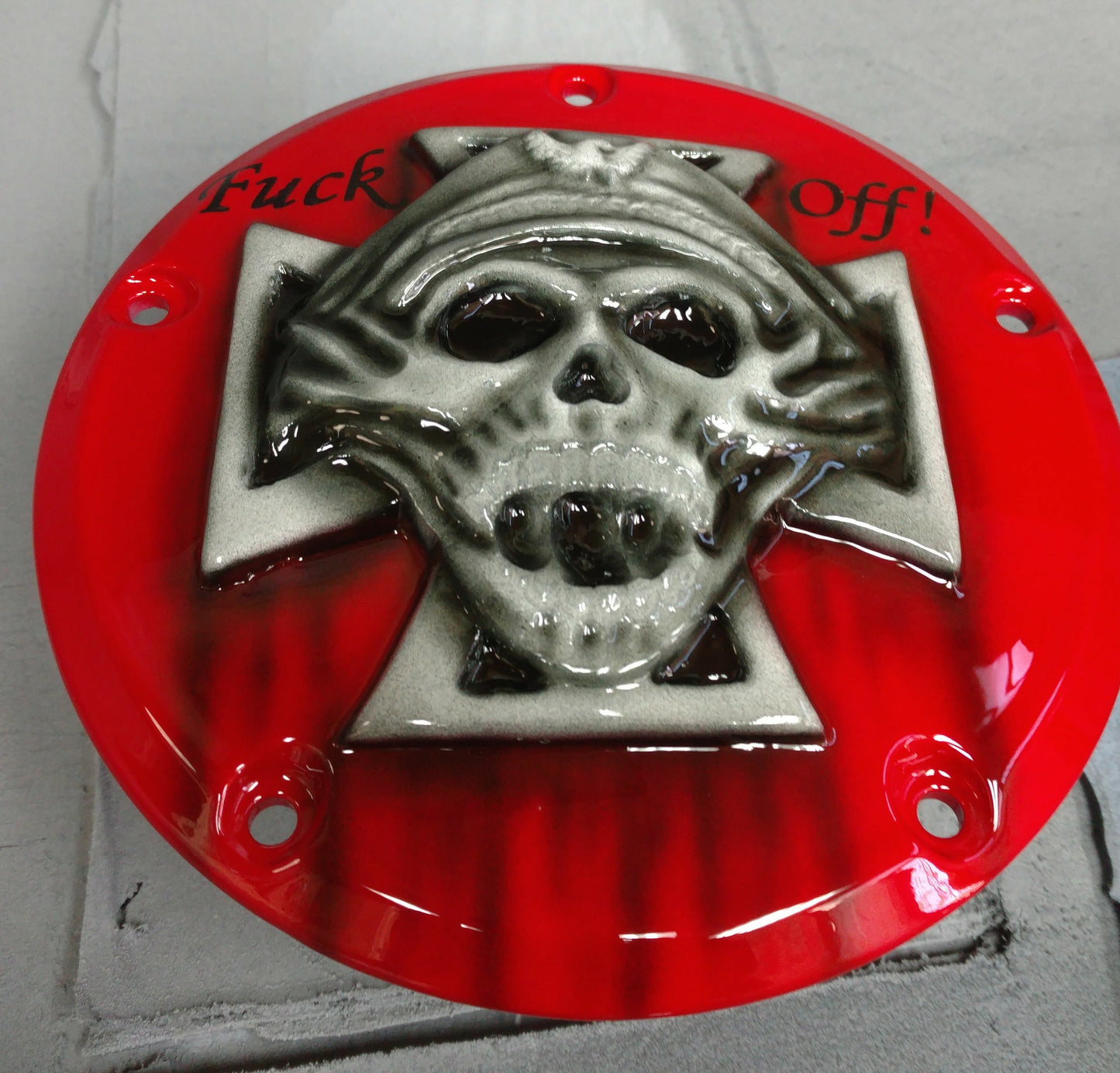 Harley Maltese Iron Cross Soldier Derby Cover