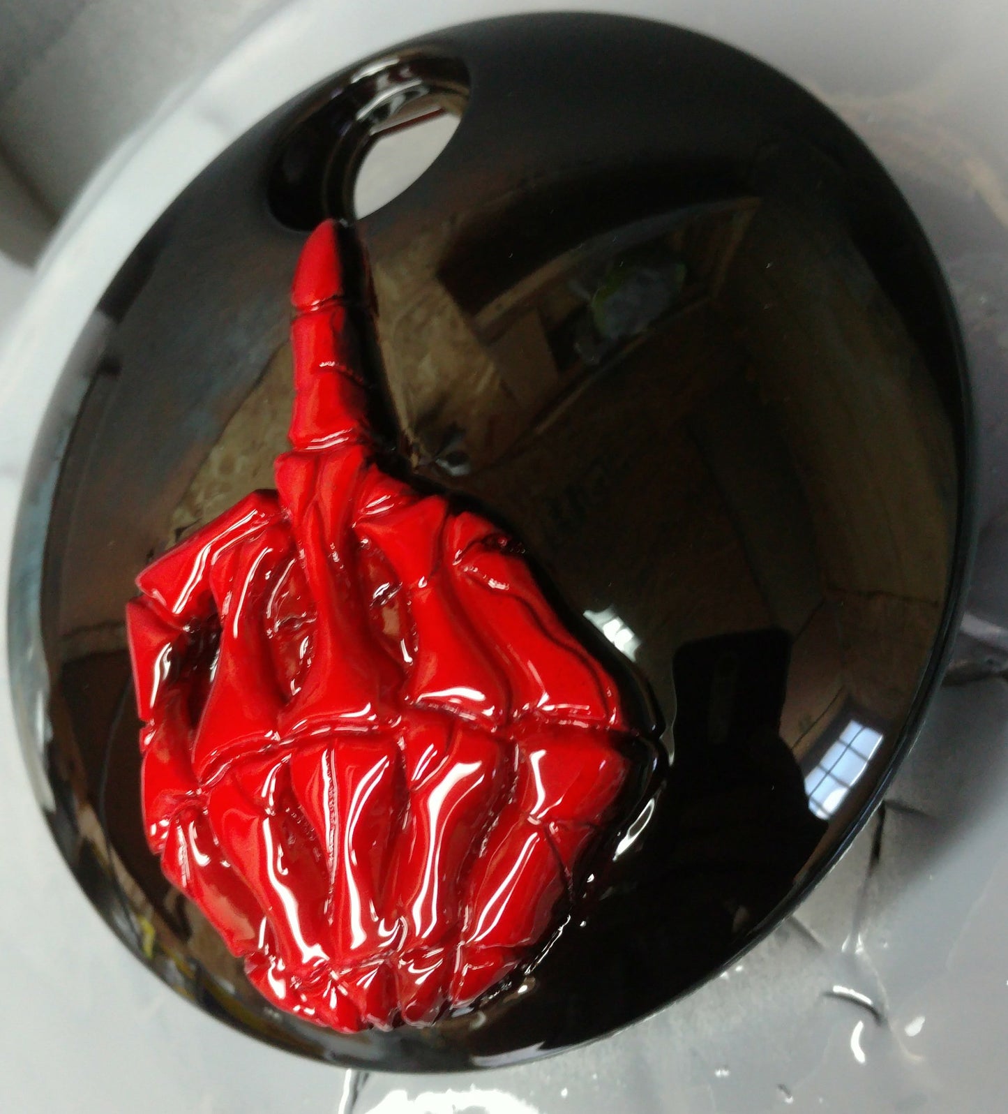 3D middle finger Harley touring fuel door