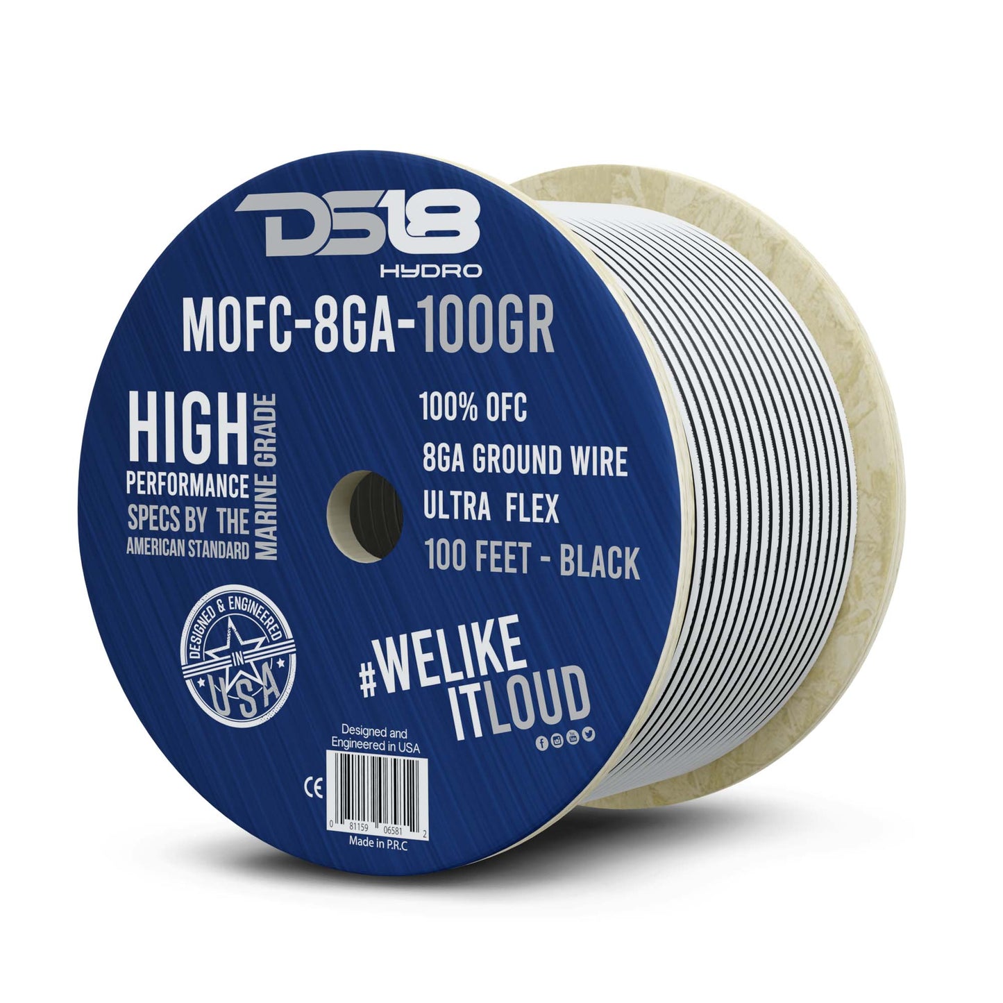 8-GA Marine Grade Tinned 100% Copper OFC Ground Wire -100 Feet