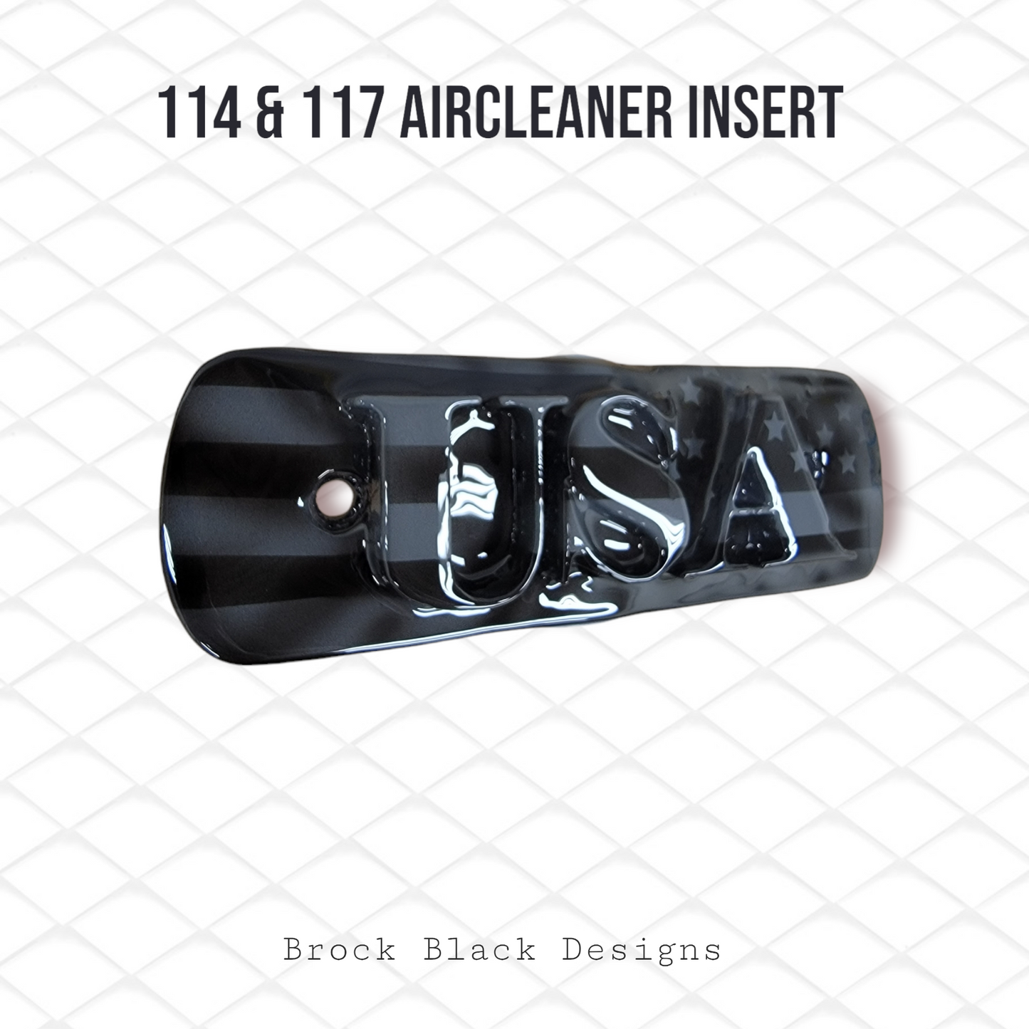 114 & 117 air cleaner insert 3D USA and flag theme
