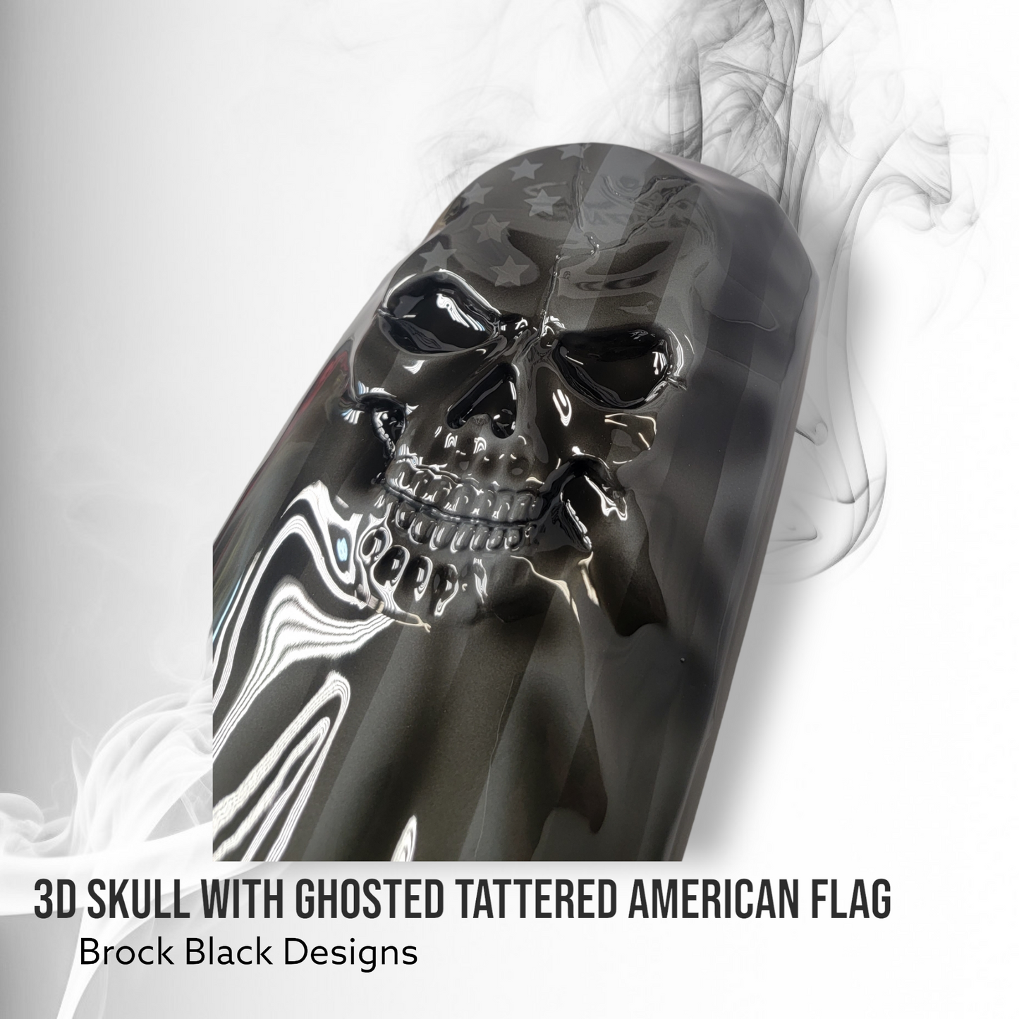 3D skull flag 21+ console ghosted tattered flag theme