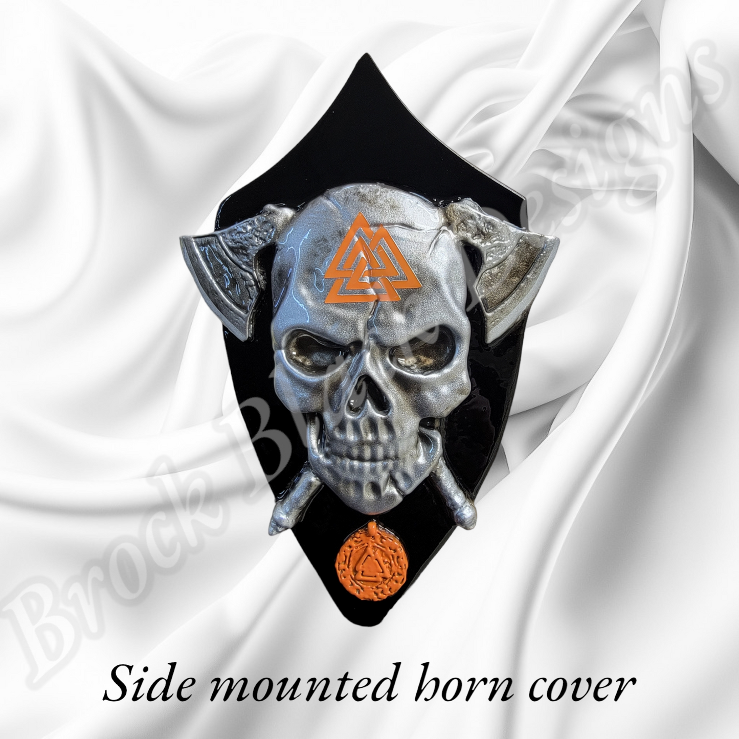 Side-mounted horn 3D Viking skull theme