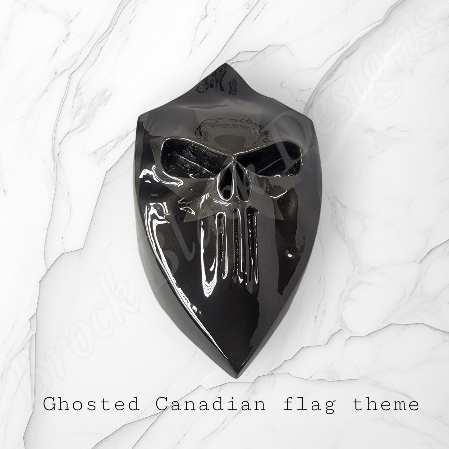 Punisher horn cover ghosted Canadian flag