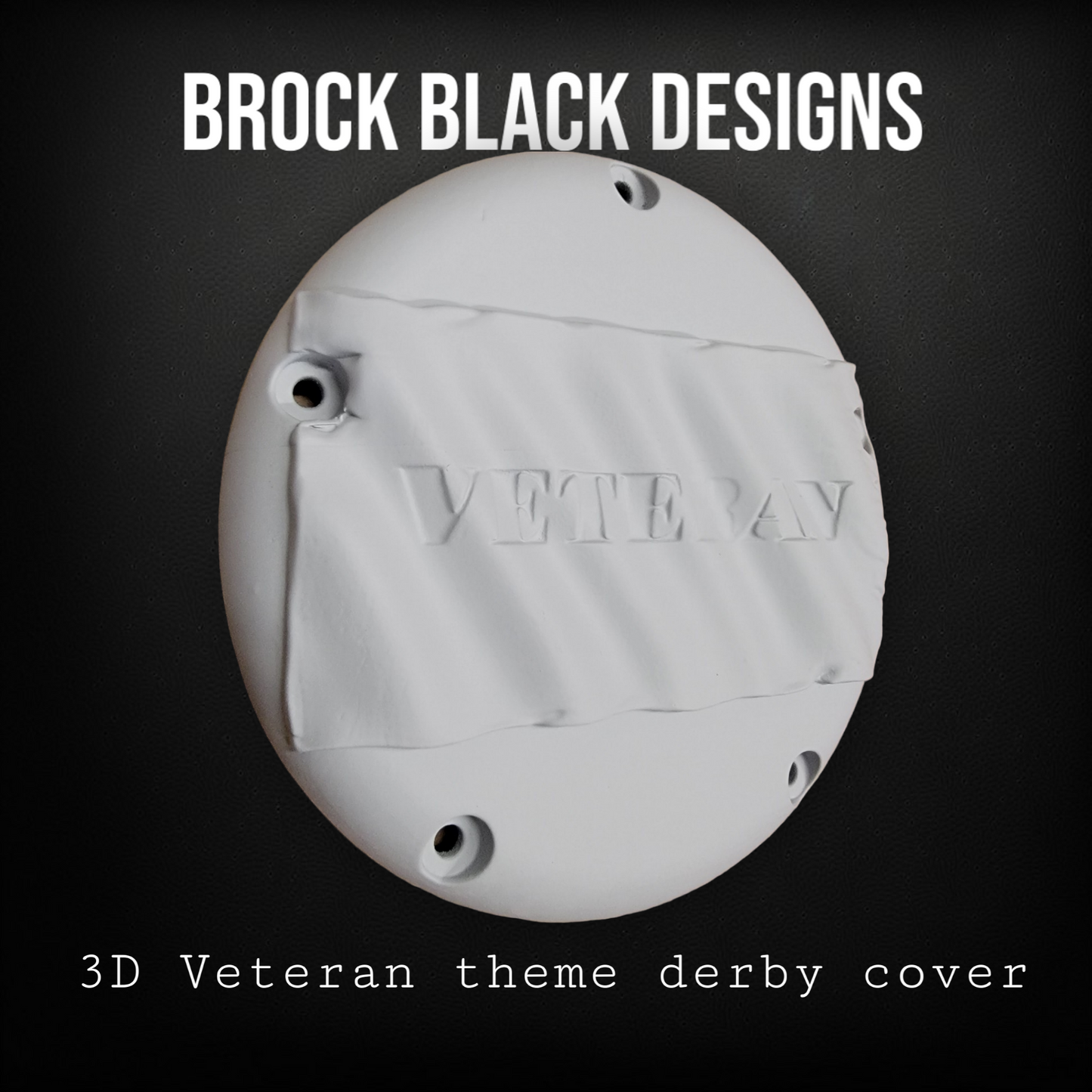 Tattered American Flag with Veteran Harley derby and points cover
