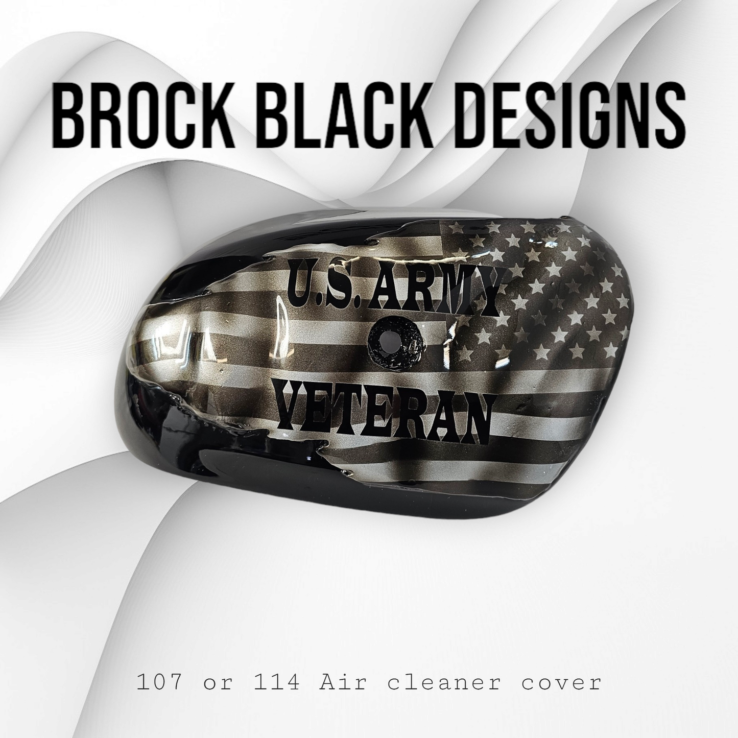 US Army Veteran 107 Harley air cleaner
