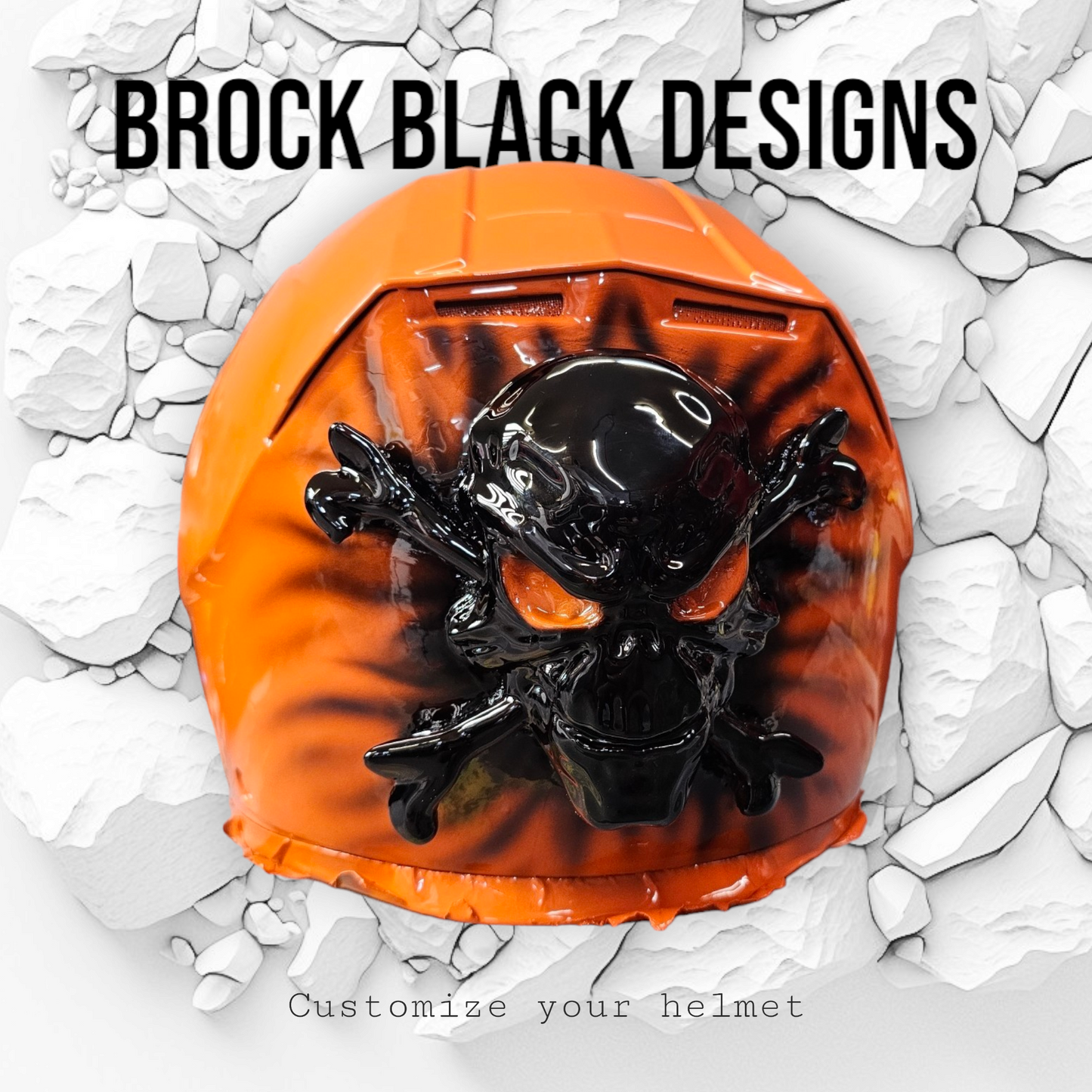 3D skull and crossbones helmet