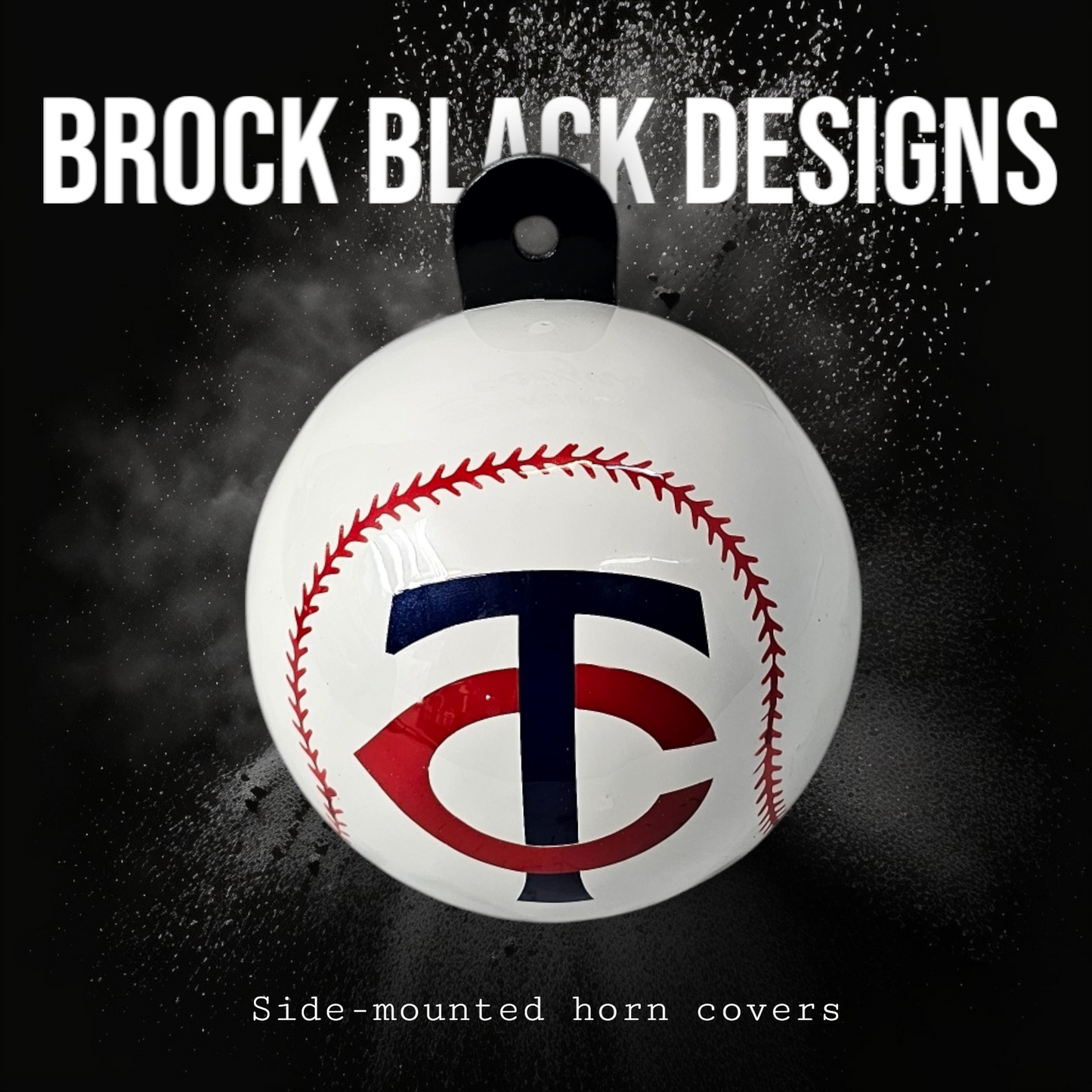 3D baseball themed horn cover