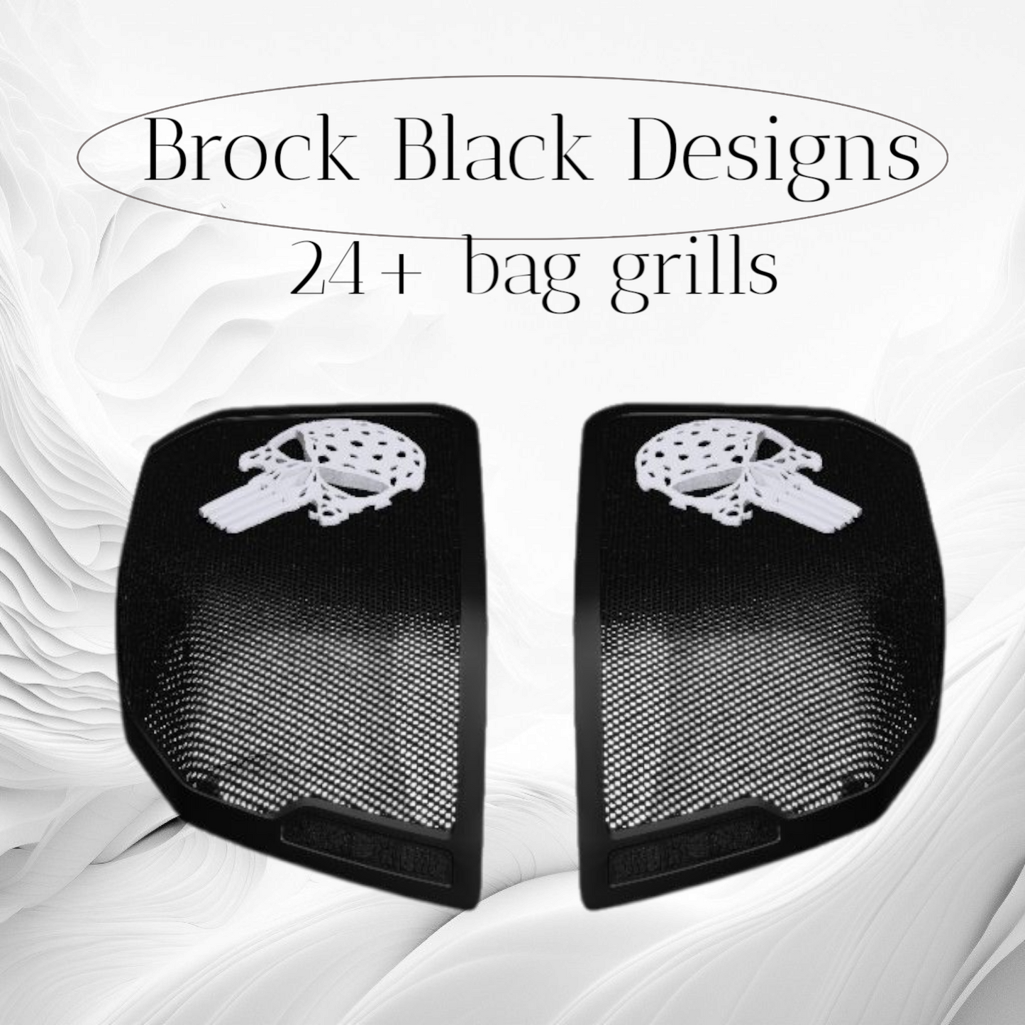 24+ Harley Davidson bag lid Speaker Grill Cover webbed punisher