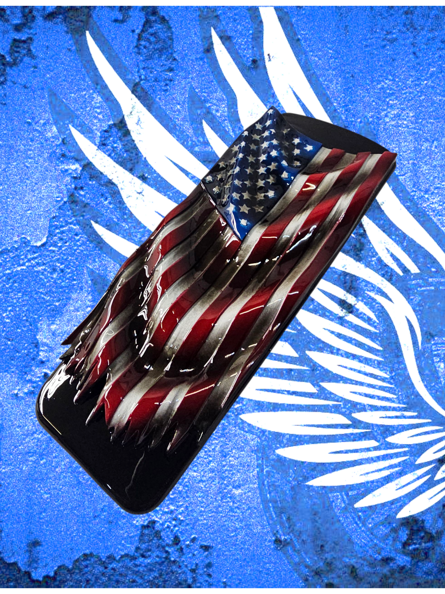 08+ Ultra/Electra glide touring console insert 3D draped American flag