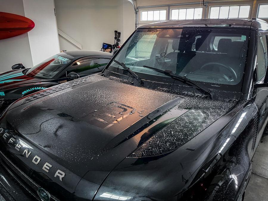 Defender 110 Hood / Bonnet Decal Overlay (Matte Black) - 2020+ Land Rover Defender 110