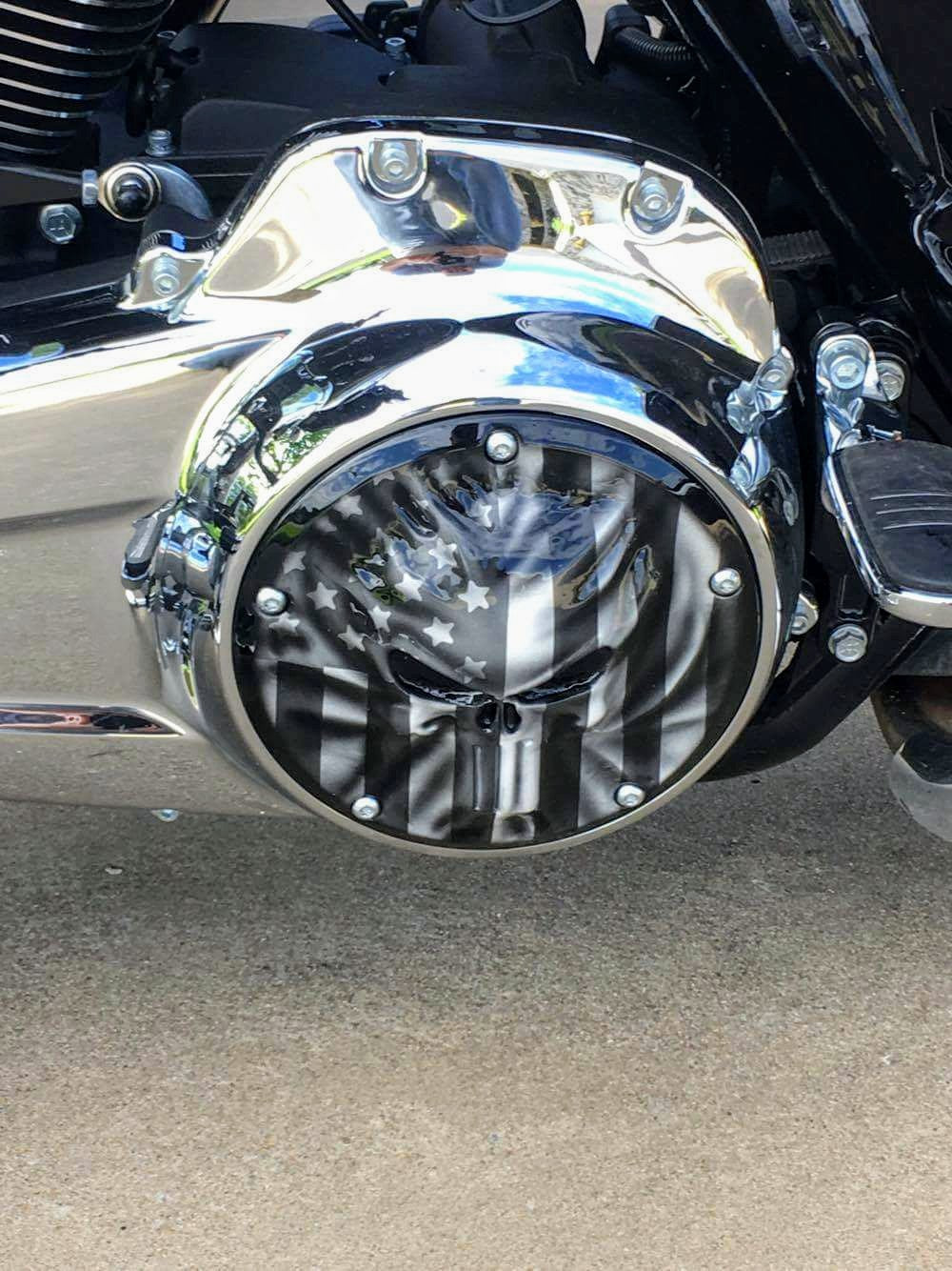 Punisher American Flag Harley derby cover