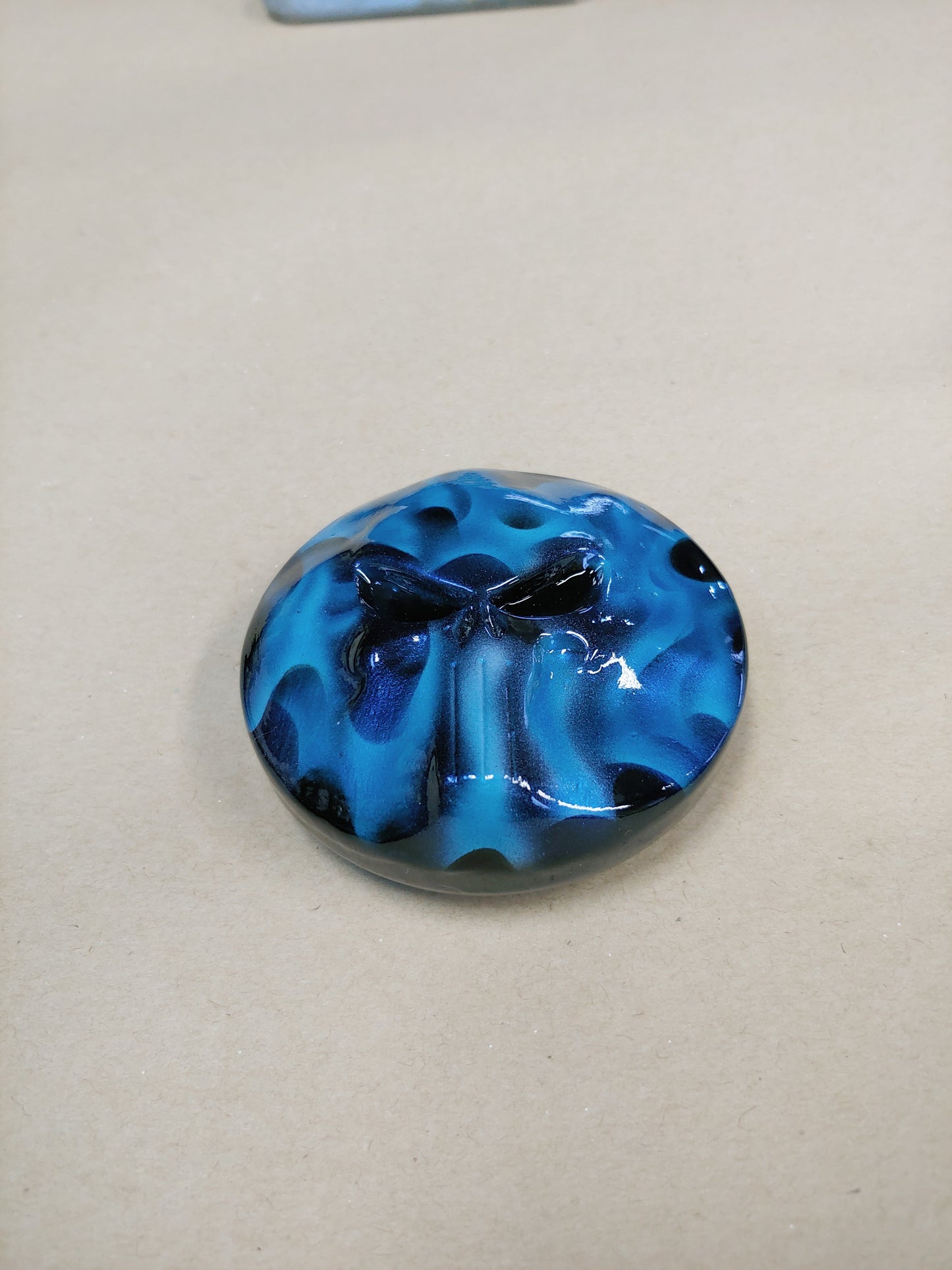 Punisher stretching through flames faux fuel cap
