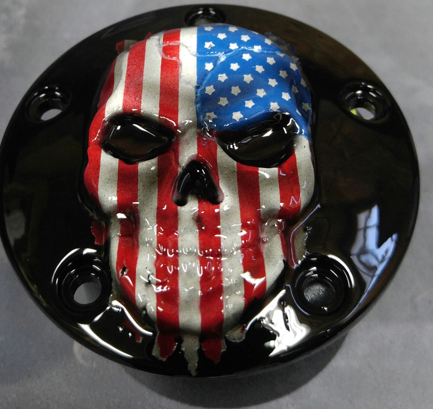 Harley Davidson American flag skull points cover