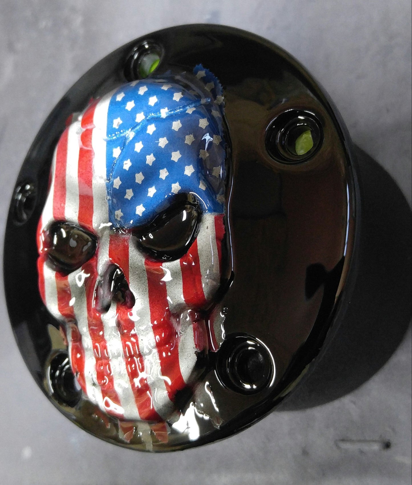 Harley Davidson American flag skull points cover