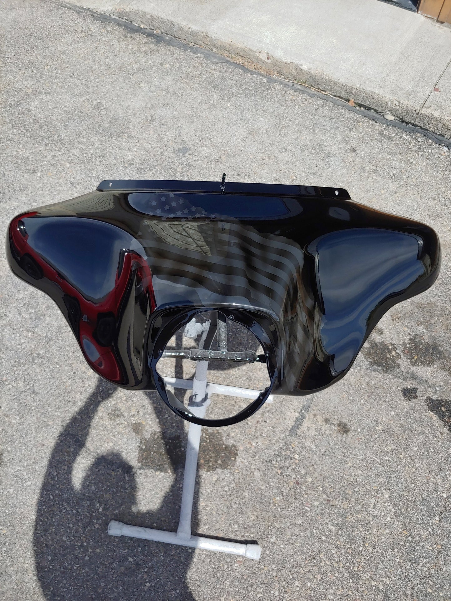 Fairing Ghosted tattered American flag