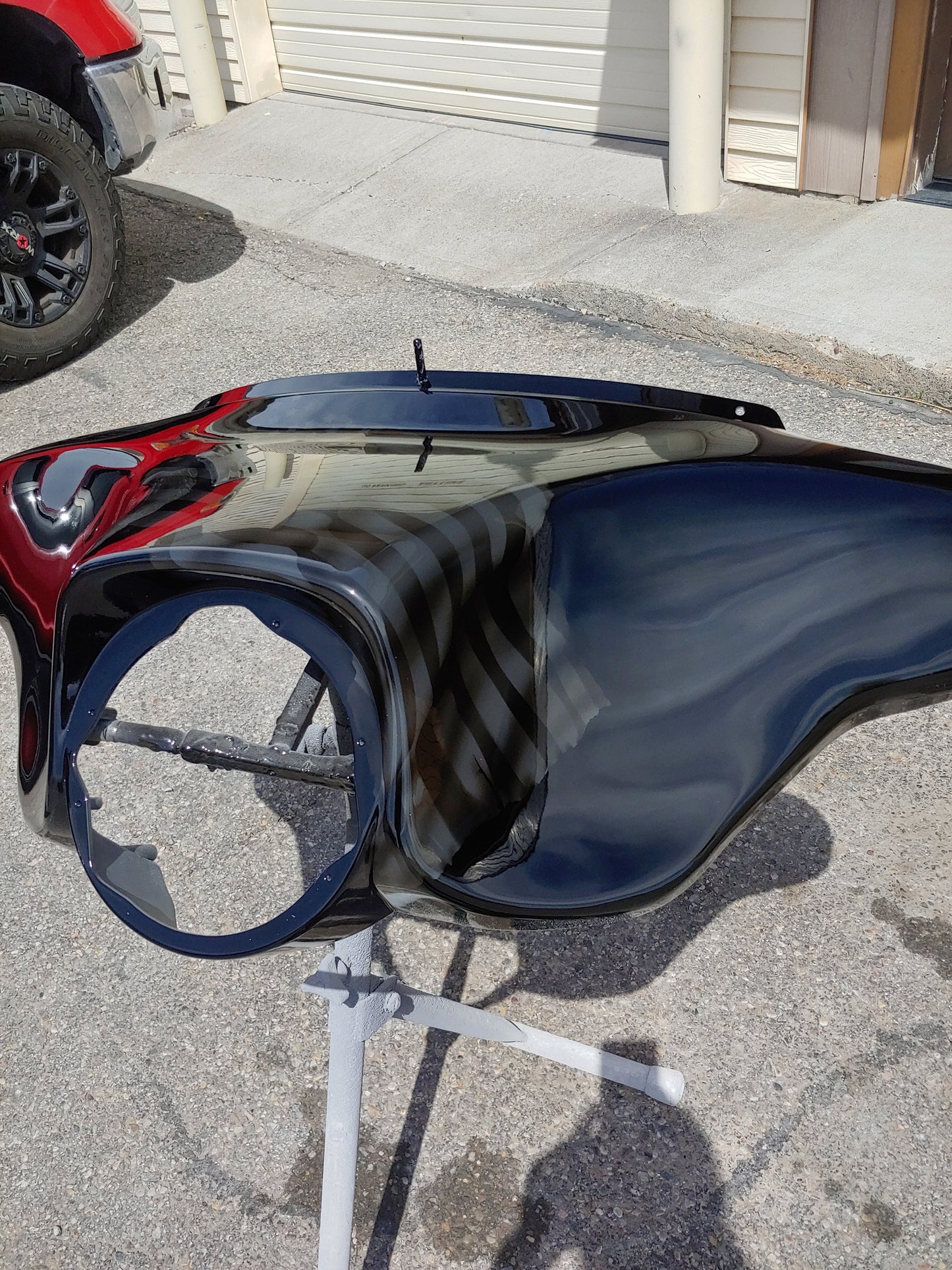 Fairing Ghosted tattered American flag