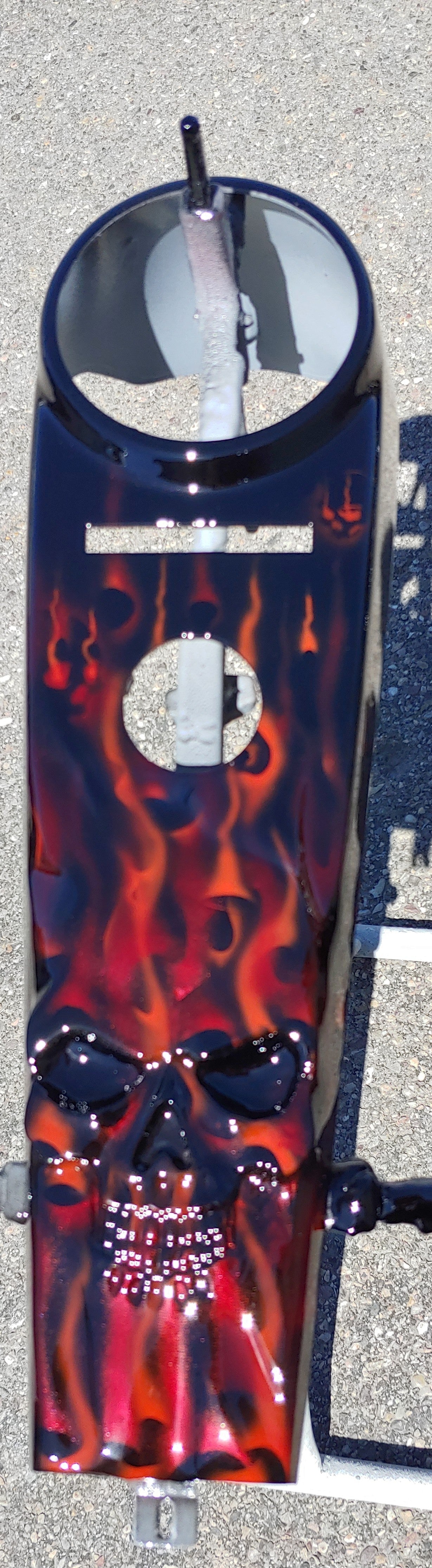 Harley Davidson softail console 3D flaming skull theme