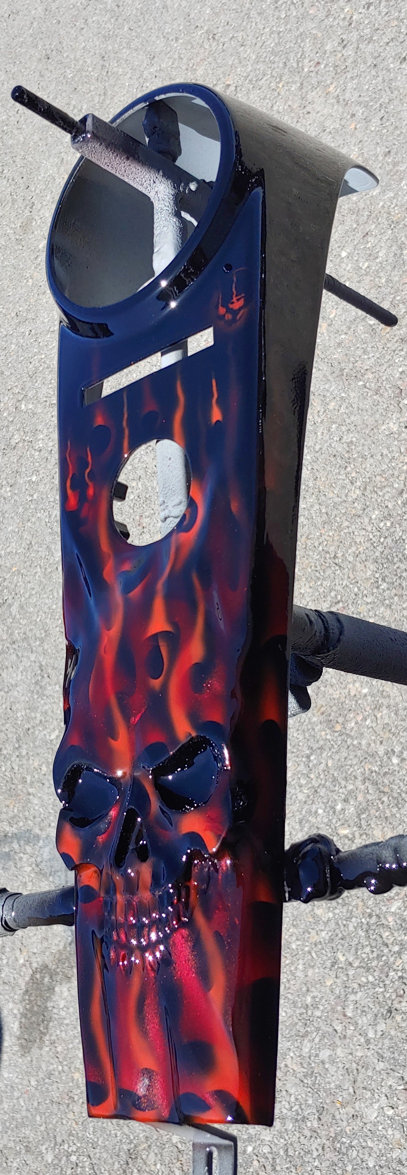 Harley Davidson softail console 3D flaming skull theme