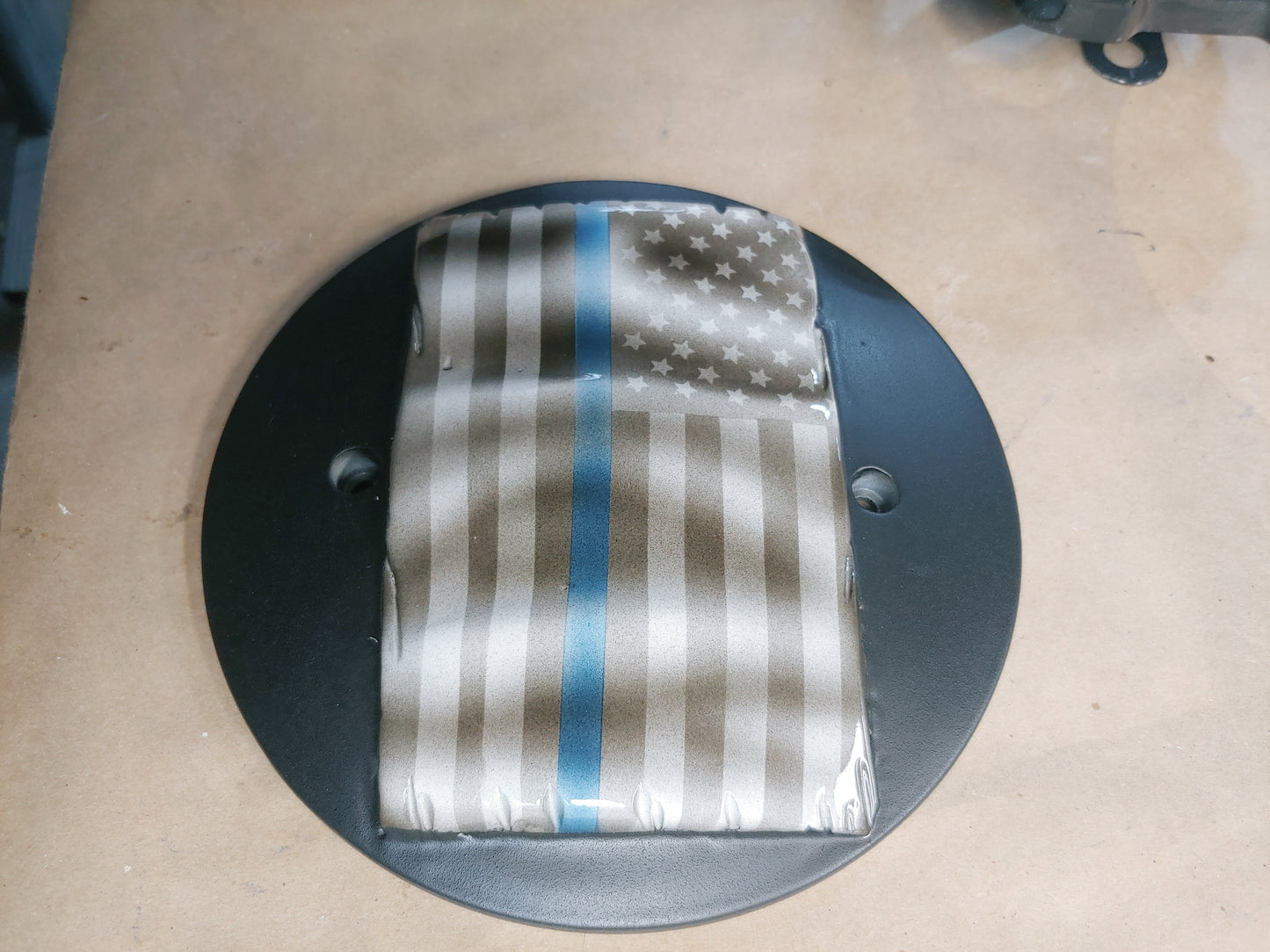 3D tattered thin blue line theme Victory/INDIAN primary Cover