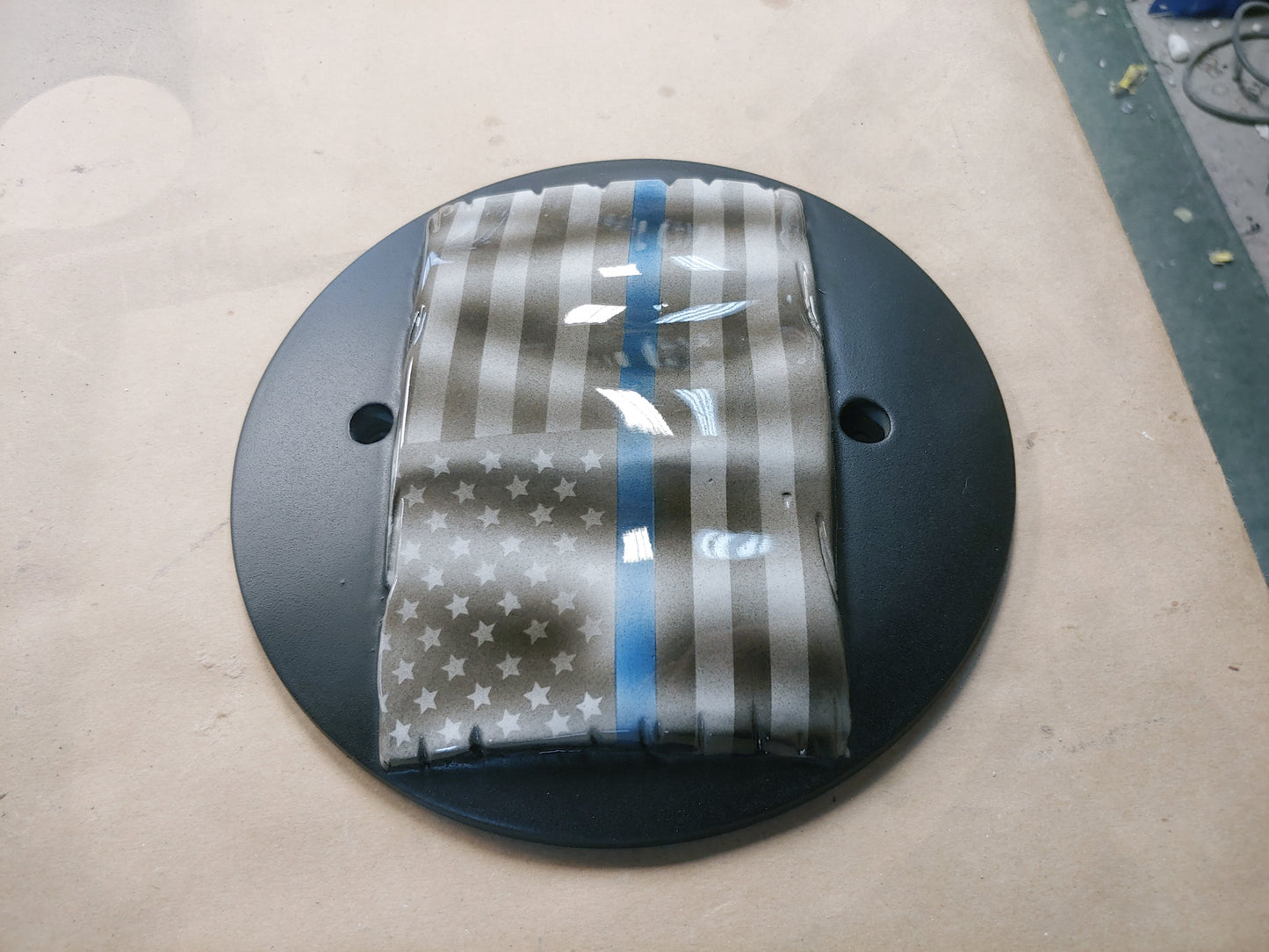 3D tattered thin blue line theme Victory/INDIAN primary Cover