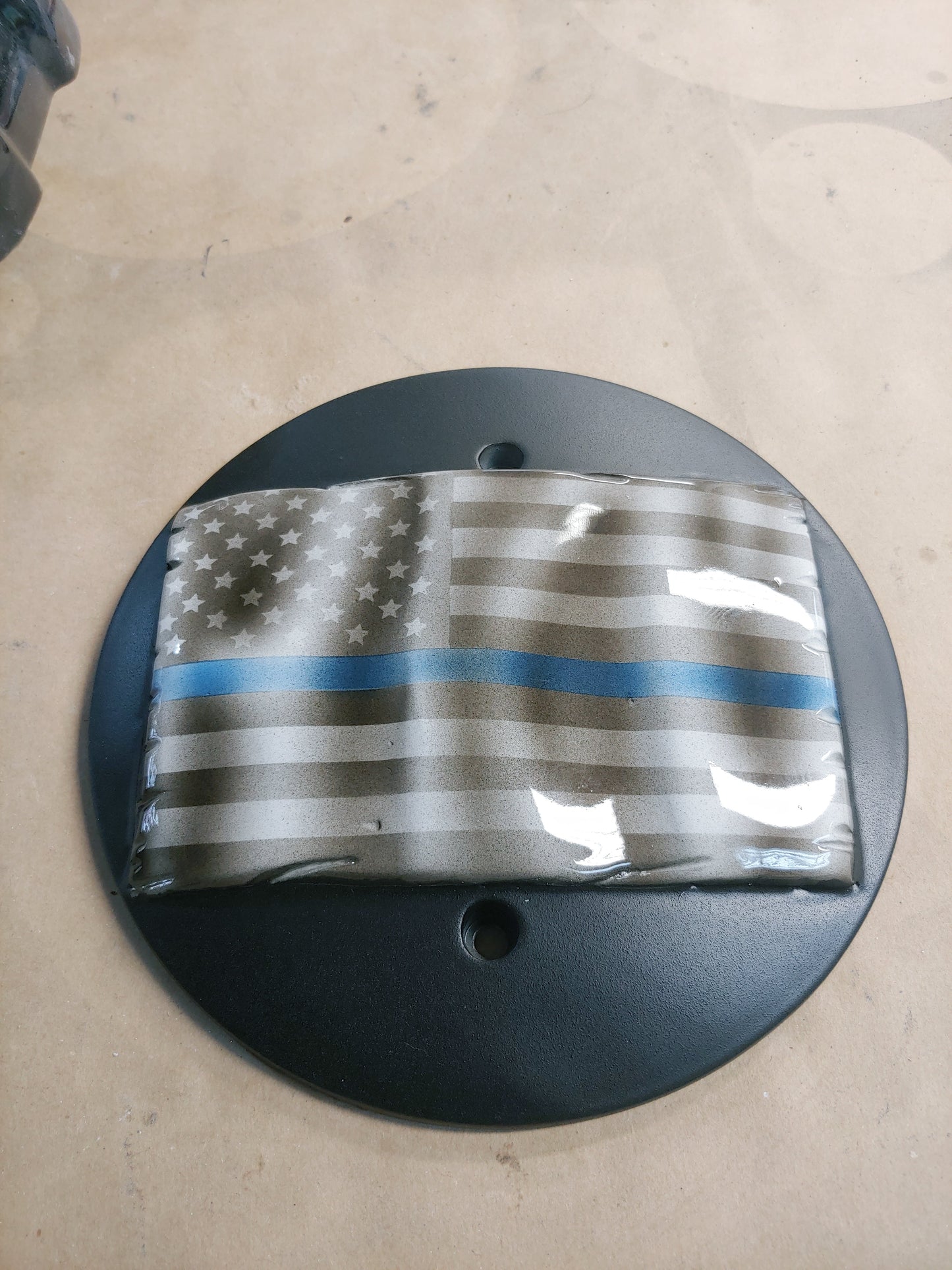 3D tattered thin blue line theme Victory/INDIAN primary Cover