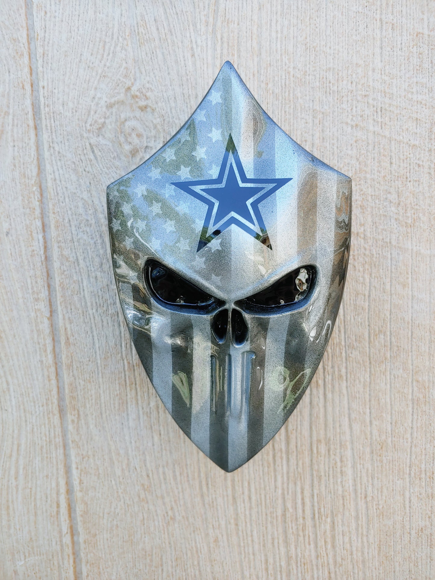 Custom Harley horn 3D Punisher with star logo