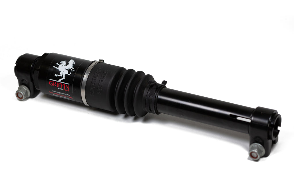 Jeep Steering Attenuator Upgrade for XD Drag Links Griffin XD For 07-24 Wrangler JK/JL, Gladiator Black Bellow Steer Smarts