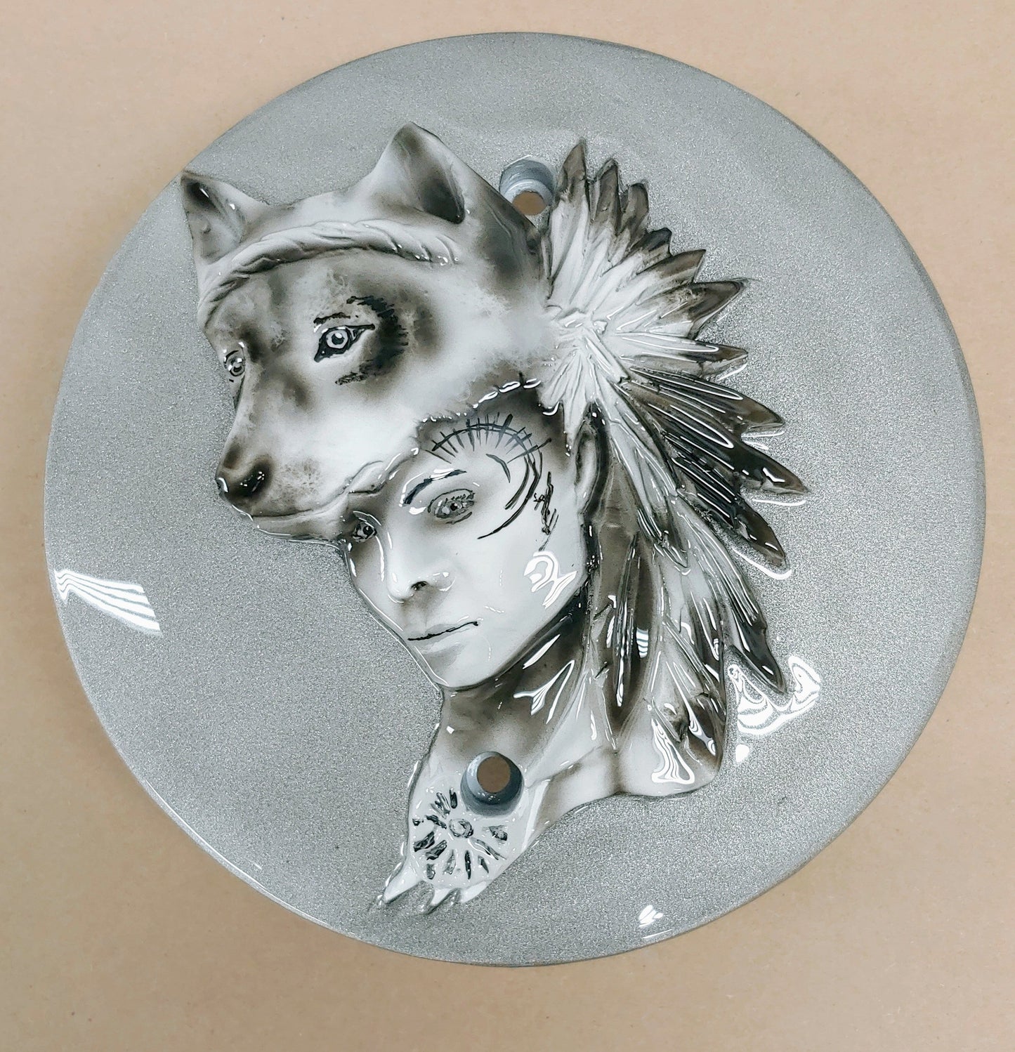 Wolf woman with silver smoke background Victory/INDIAN primary Cover