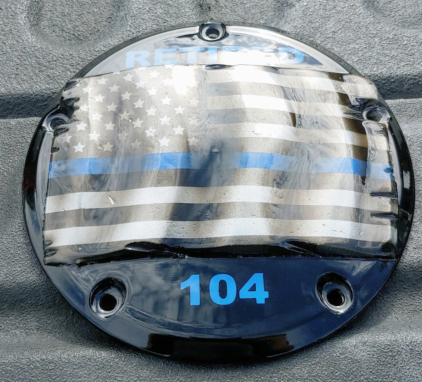 Retired Police Officer themed derby cover