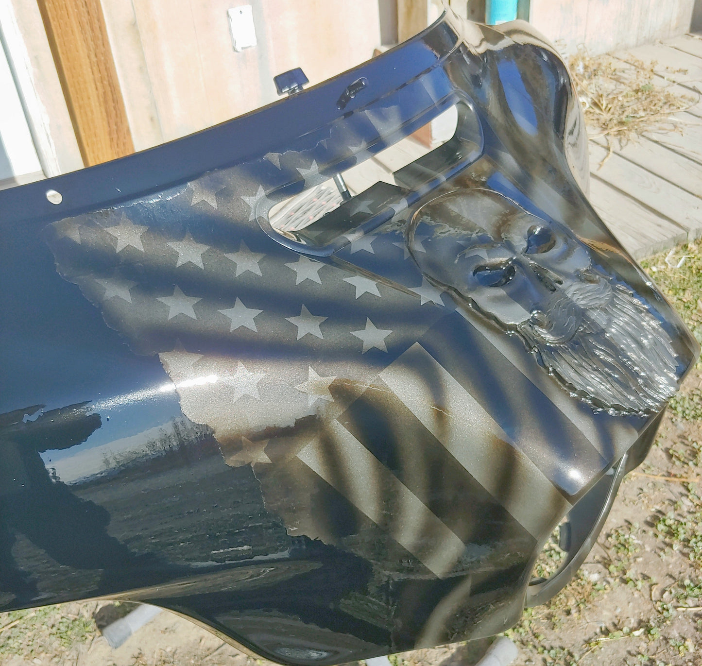 Harley davidson bearded skull fairing batwing