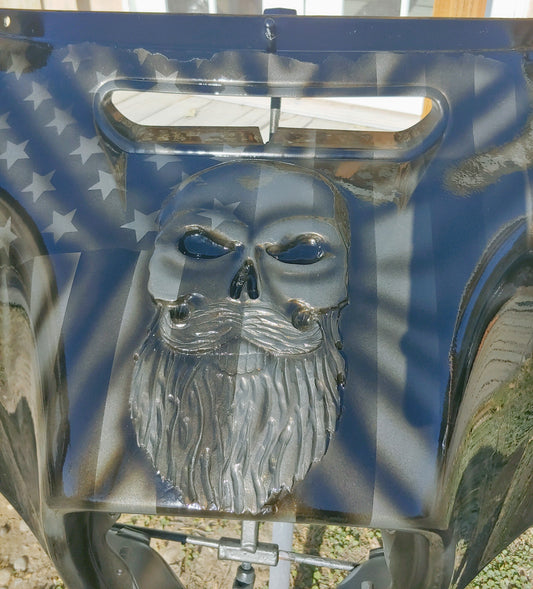 Harley davidson bearded skull fairing batwing