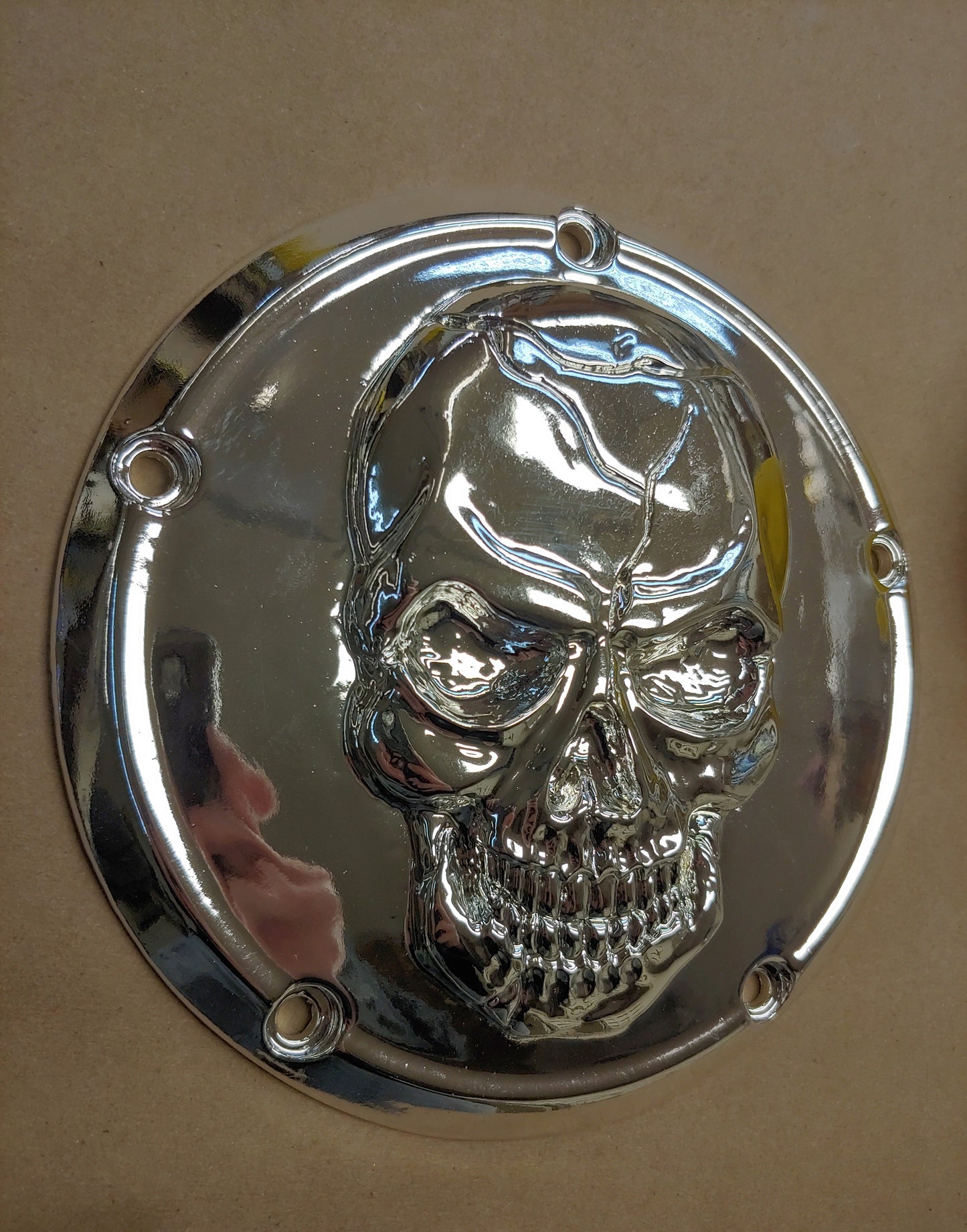 Chrome 3D skull derby Cover