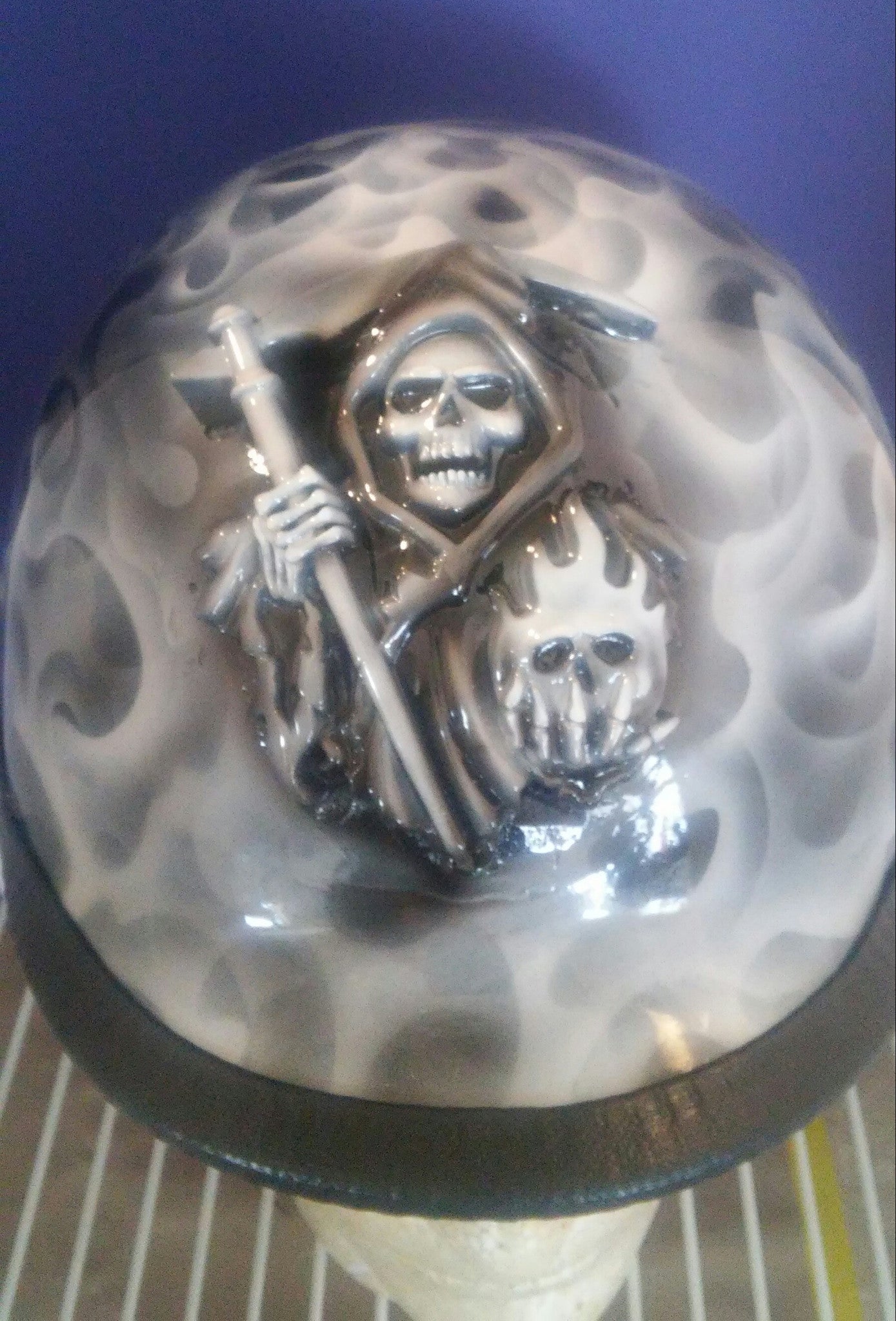 Harley Half Motorcycle Grimm Reaper helmet