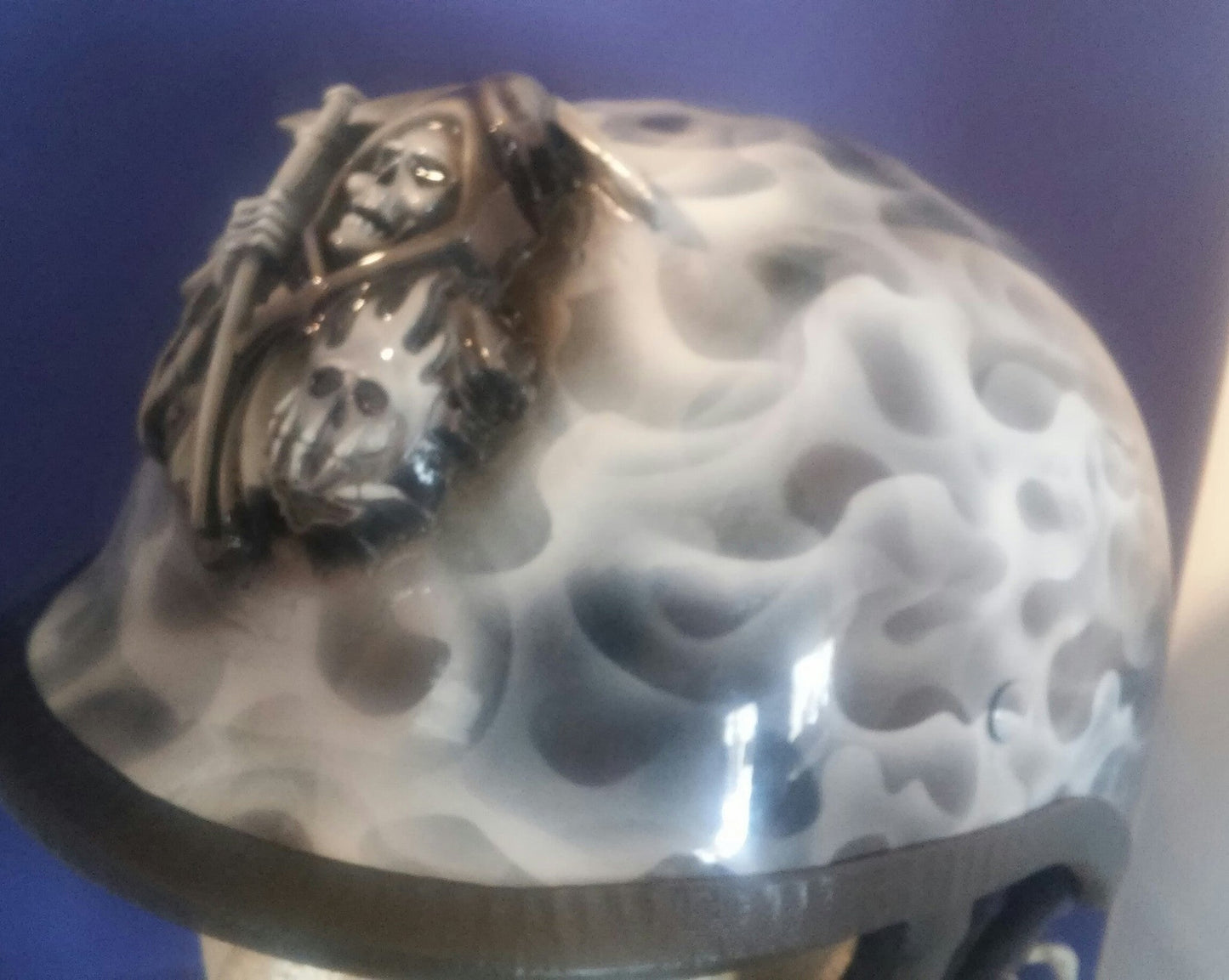 Harley Half Motorcycle Grimm Reaper helmet