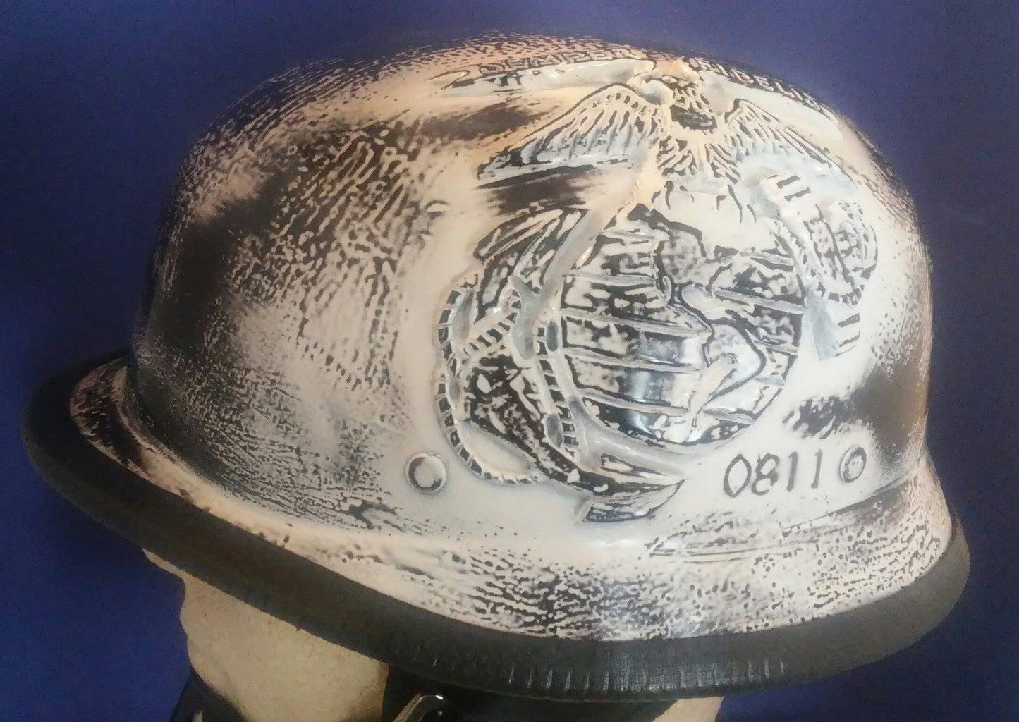 helmet WW2 Helmet with USMC and Deadman's ace