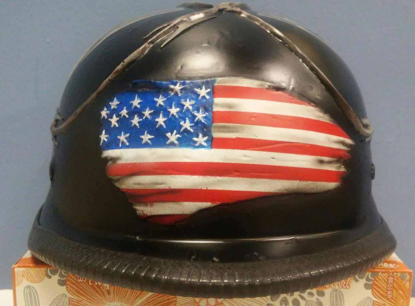 World War 2 German vintage POW MIA TRIBUTE harley helmet
