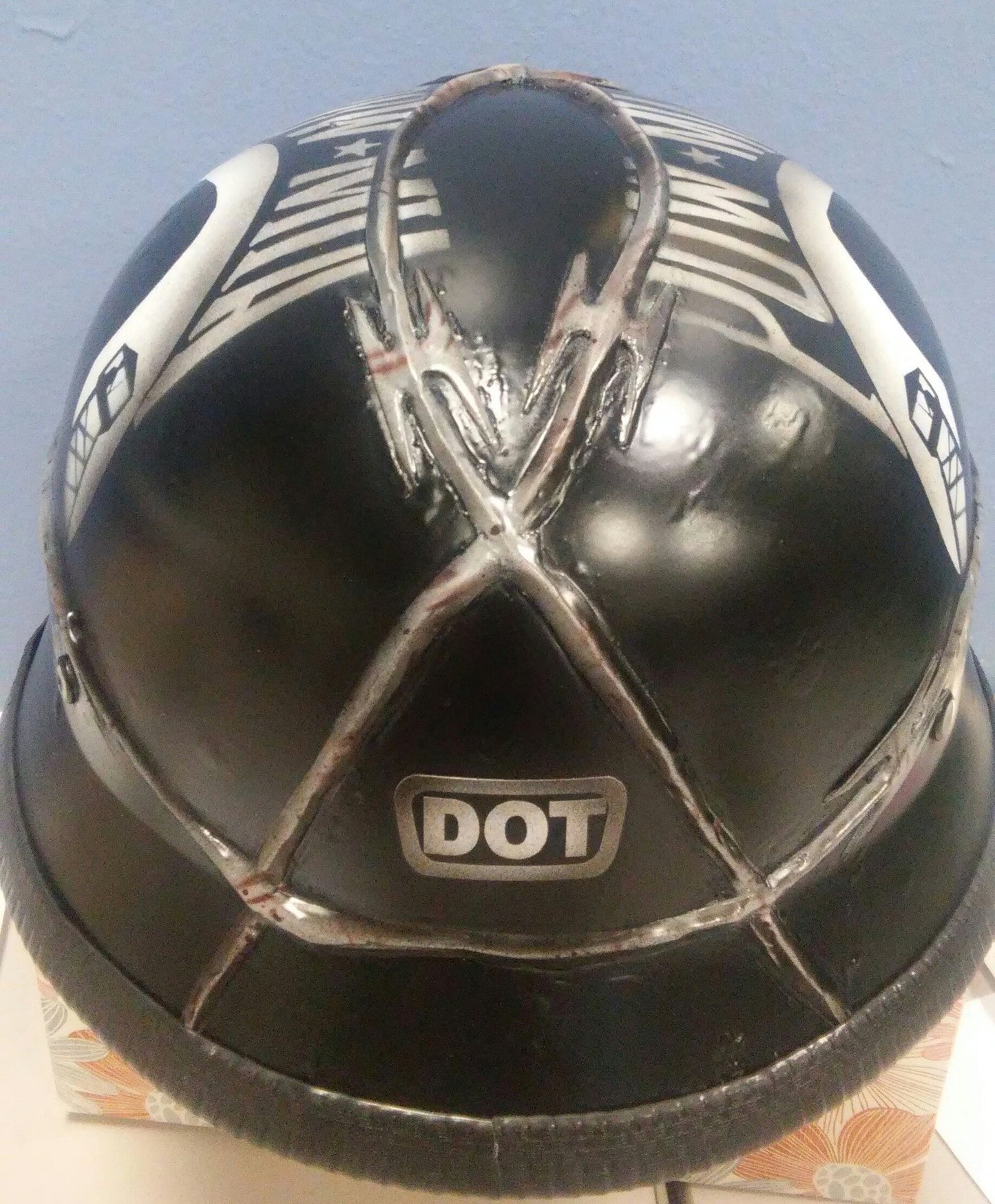 World War 2 German vintage POW MIA TRIBUTE harley helmet