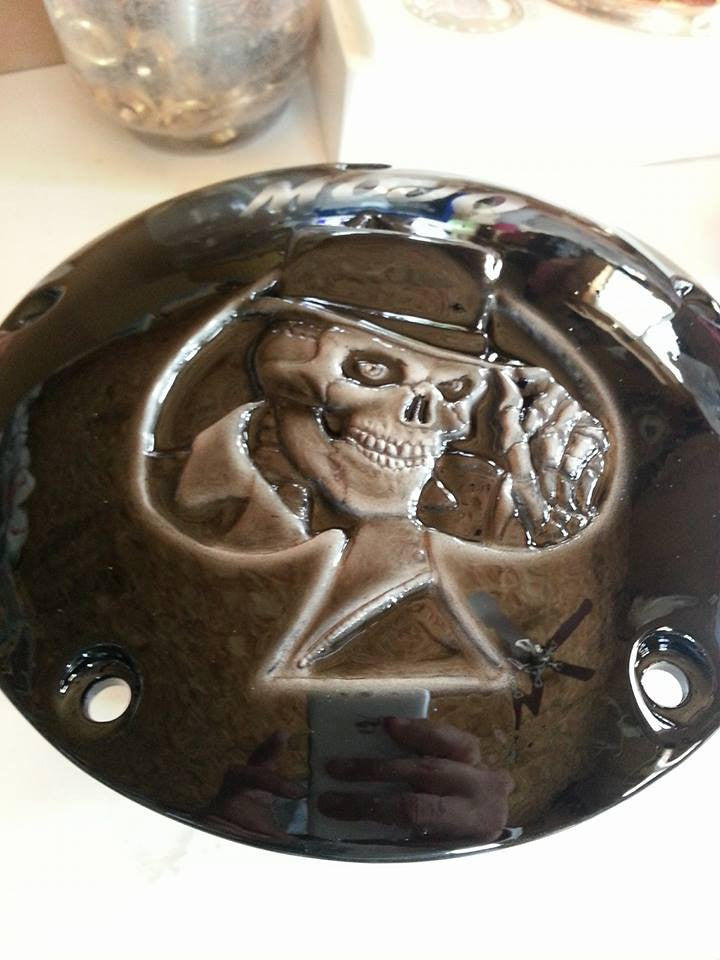 Harley Derby Cover Gentleman Skull Ace of Spades