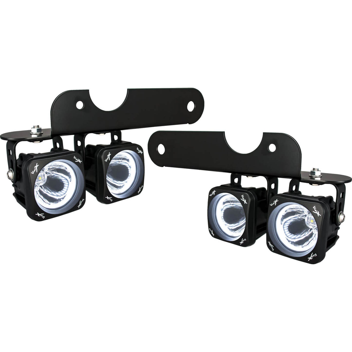 2017-2020 Ford F-150 Raptor LED Halo Fog Light Kit With Optimus Halo Lights