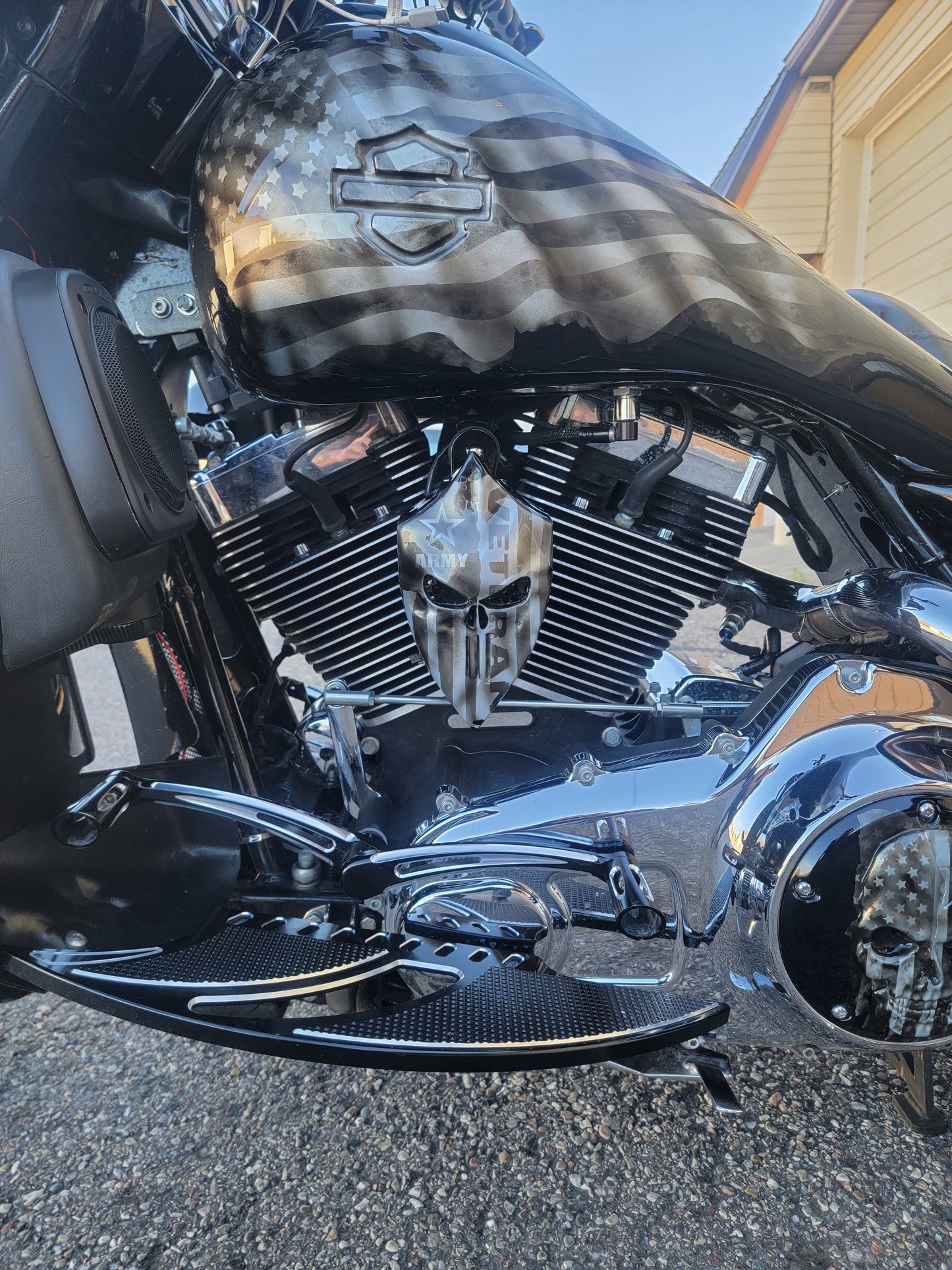 Harley horn 3D Punisher with USMC Veteran