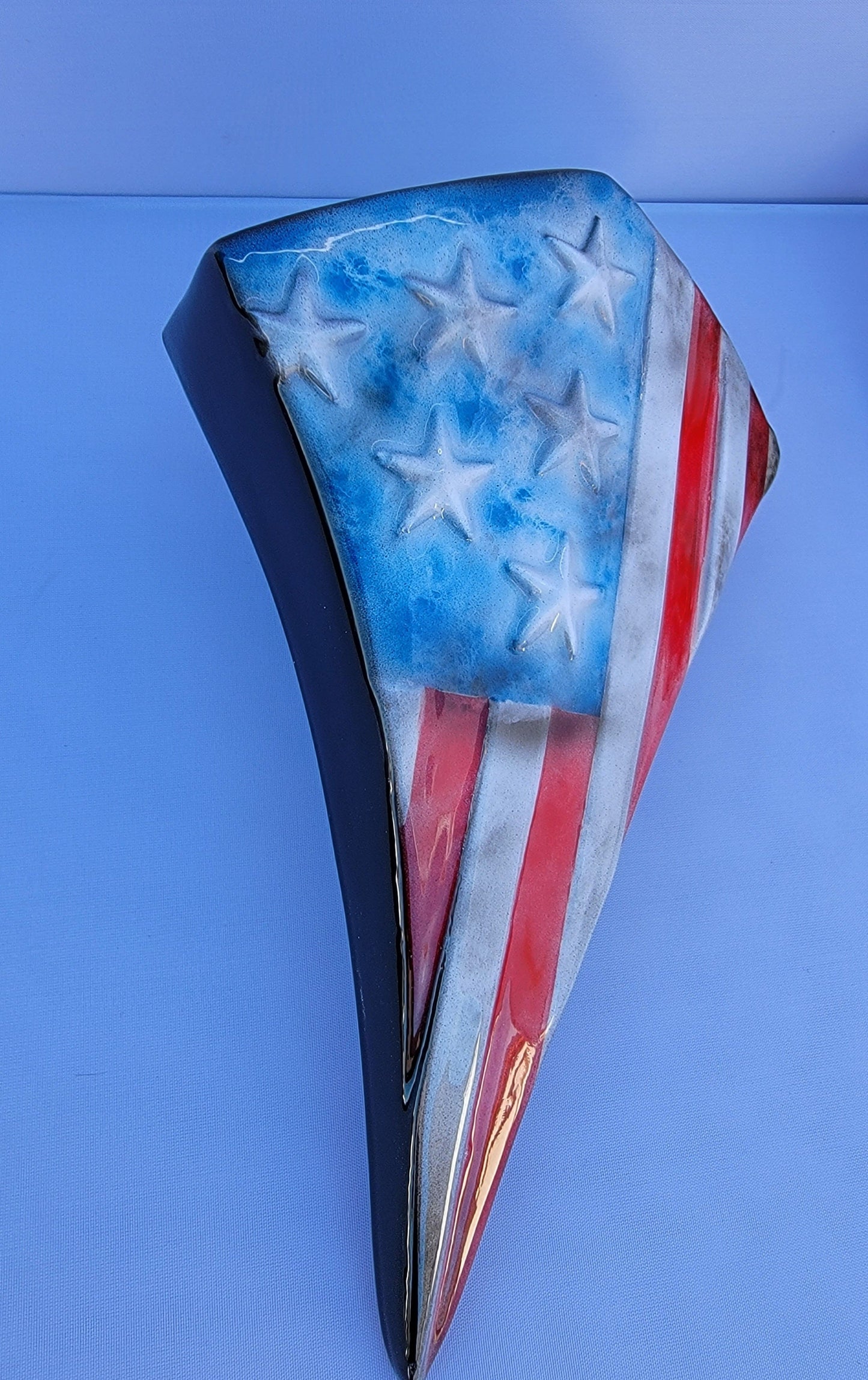 Harley Davidson tattered and worn American flag set