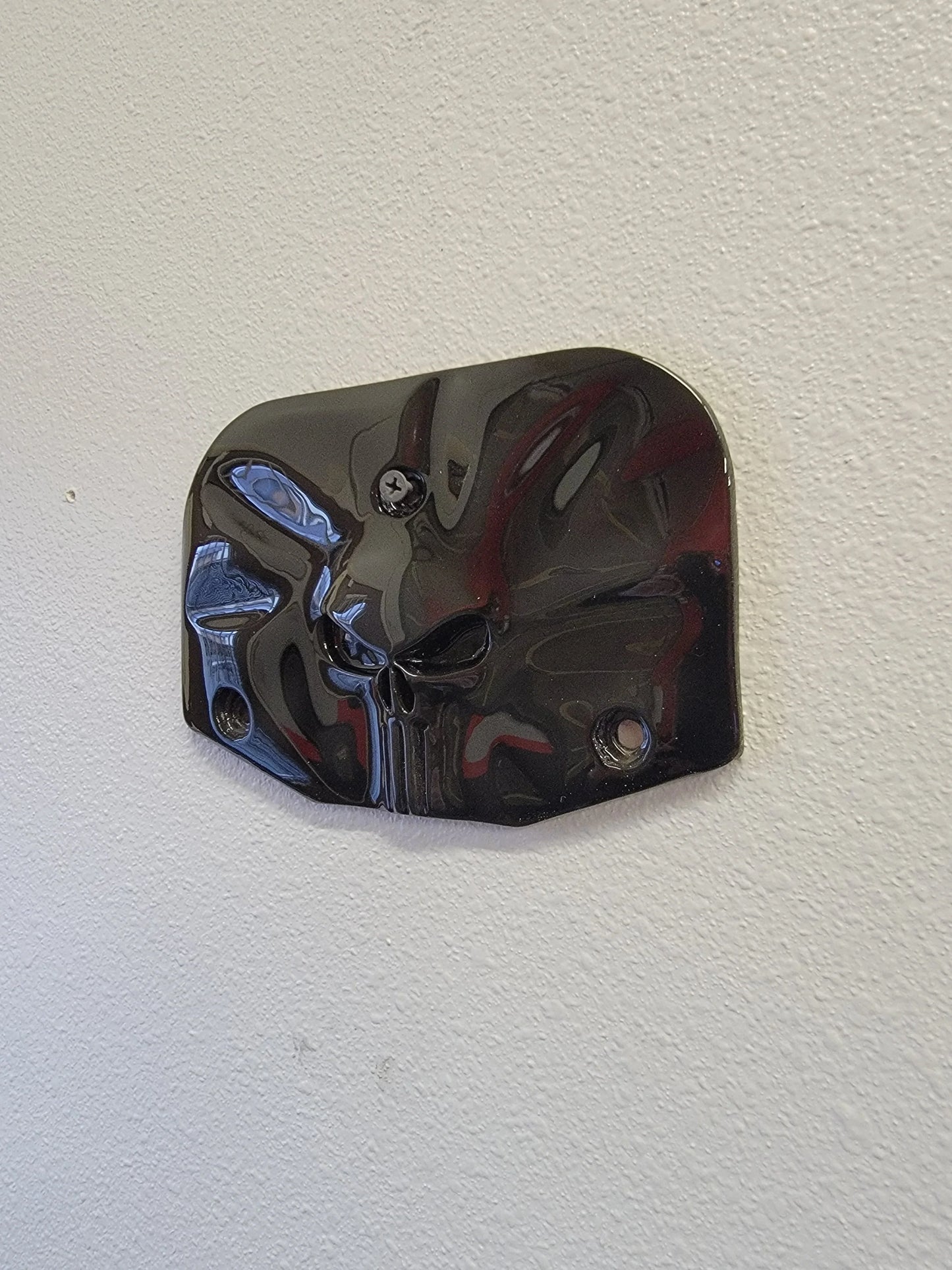Backrest plate punisher with ghosted Army Veteran flag