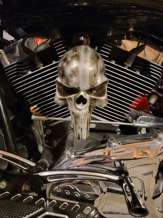 3D Punisher skull horn cover