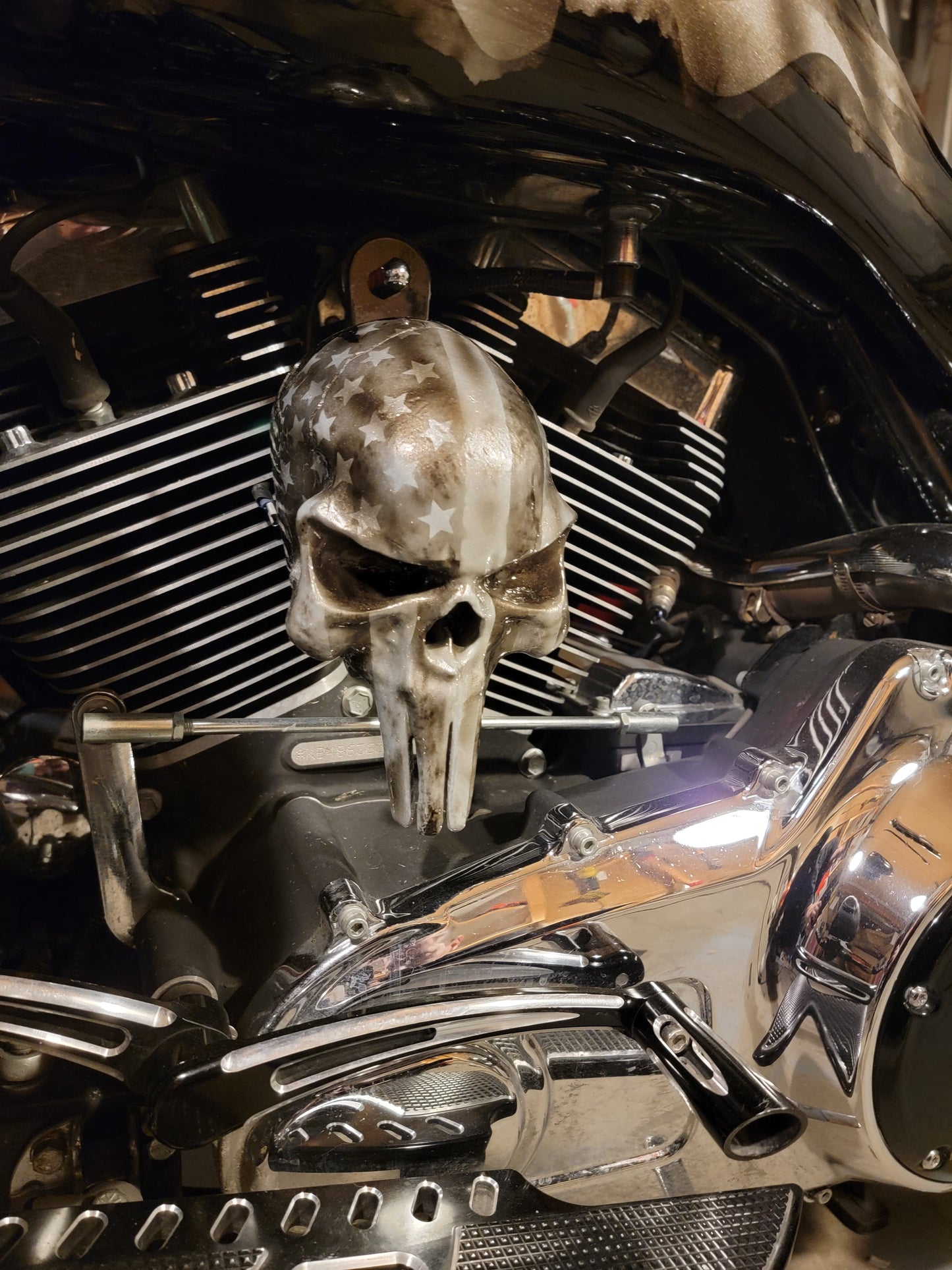 3D Punisher skull horn cover