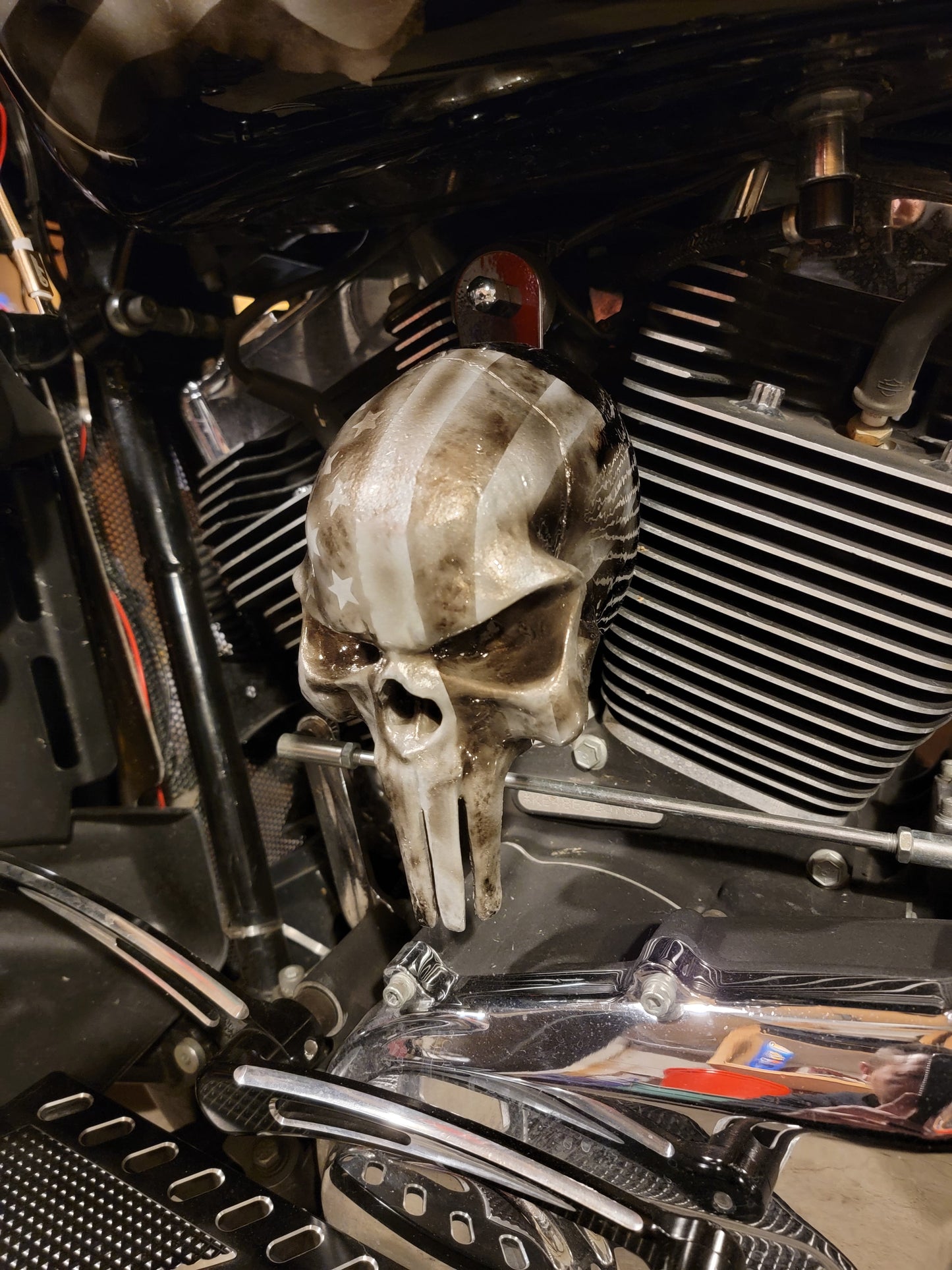 3D Punisher skull horn cover